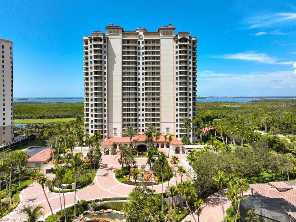 Enjoy sweeping panoramic views of the Gulf, Estero Bay, golf course, and resort-style pool from this stunning 11th-floor corner residence with a private elevator entry. Beautiful stone flooring, abundant natural light, and breathtaking sunrise and sunset views create an exceptional living experience. The updated kitchen features quartz countertops, a large wraparound breakfast bar, center island, and breakfast nook, flowing seamlessly into the spacious living and dining areas designed for both everyday living and entertaining. The serene primary suite offers dual walk-in closets and a beautifully renovated spa-like bath. Additional features include impact-resistant windows and doors, electric storm shutters, a spacious screened lanai, two open terraces, and two assigned parking spaces.
This premier tower offers a front desk privacy attendant, fitness center, sauna, theater, billiards room, social room, three guest suites, a resort-style pool and spa, grilling area, and a private air-conditioned pavilion. Residents of The Colony enjoy exclusive membership to The Bay Club, private beach access, waterfront dining, canoe and kayak parks, pickleball, an extensive tennis program, bocce, and an exceptional resort-style lifestyle.