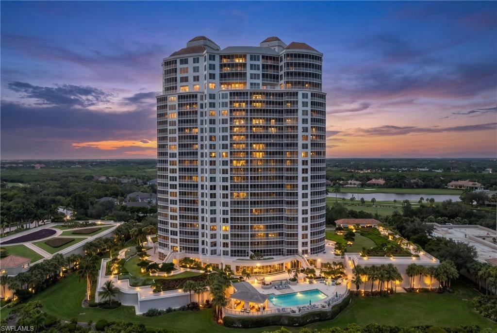 Perched on the 23rd floor of Estancia, one of Bonita Bay's most prestigious high-rise towers, this beautifully appointed 3-bedroom, 3-bath residence offers sweeping views of Estero Bay from nearly every room. With only four residences per floor, you'll enjoy exceptional privacy alongside resort-caliber living.

The Space:
Expansive terraces invite you to unwind while taking in panoramic water views by day and unforgettable sunsets by night. Inside, the open, sophisticated layout is designed for both relaxed living and effortless entertaining, with well-appointed finishes throughout.

Building Amenities:
As a guest of Estancia, you'll have access to the building's resort-style amenities, including a large pool and spa, fitness center, massage room, and social/club room — plus the ease of a live-in building manager and controlled access.

Beyond the Building:
Bonita Bay itself delivers over 1,400 acres of Southwest Florida lifestyle: a private beach park, full-service marina with waterfront dining, miles of walking and biking trails, kayaking, and multiple parks. Optional access to championship golf, tennis, and pickleball may also be available.

Location:
Minutes from Gulf beaches, downtown Bonita Springs, downtown Naples, and RSW International Airport — an ideal home base for exploring Southwest Florida.

Sleeps 6 · 23rd Floor · Estero Bay Views · Covered Parking 
Available May 2027- October 2027.... On Season 11/2027-May 2028
November 2026 - April 2027 are booked.