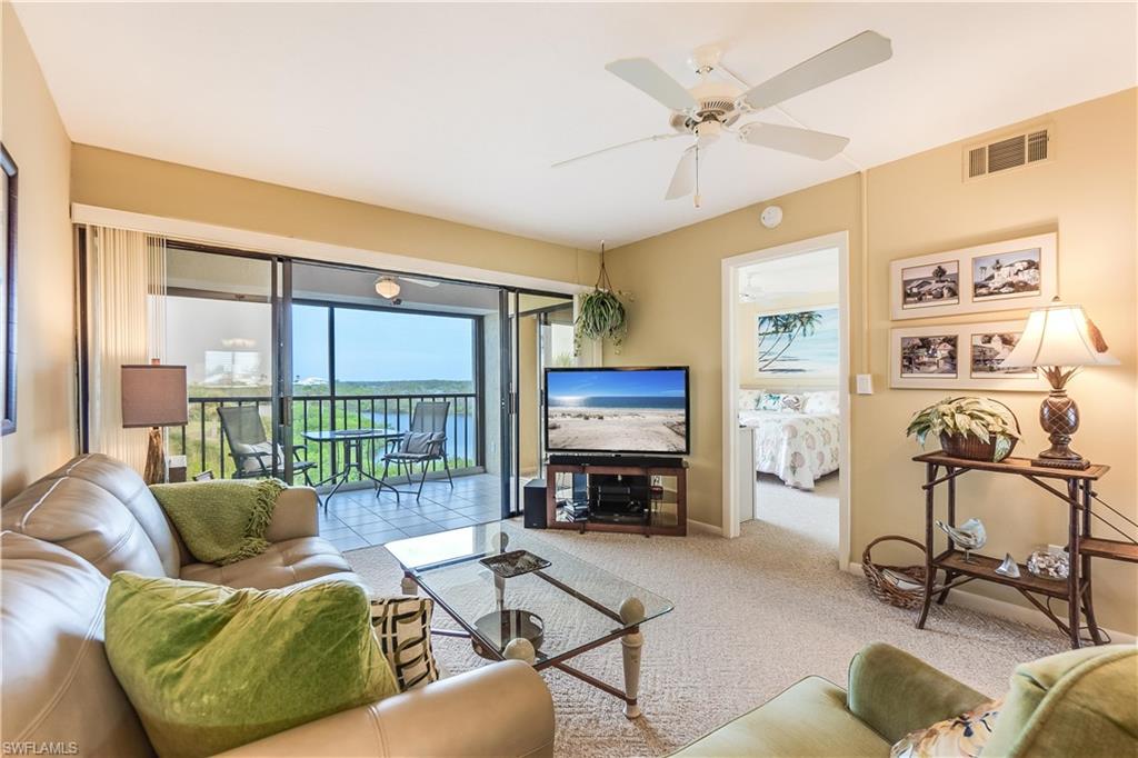 Price just reduced.  Fully furnished, desirable top-floor unit with beautiful views across Estero Bay, located in a quiet residential area, just a short 5-minute stroll to the widest part of beautiful Fort Myers Beach and its sugar-like sands. The Bay Village community has amenities such as a heated pool, sauna, tennis/pickle ball court, shuffleboard, elevators, covered private parking, visitor parking, private storage room, barbeques, and docks that you can fish or launch your kayak from. Close to shops and restaurants in Santina Plaza and Publix, or bike or take the trolley to Times Square and the downtown area. Rentals allowed. New roofs on all buildings. New A/C. Quick closing available so you can move in and enjoy the upcoming season and everything Fort Myers Beach and sunny Southwest Florida has to enjoy.