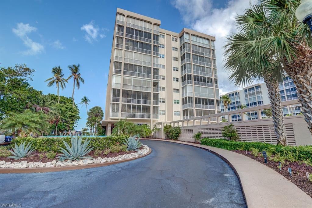 DIRECT GULF FRONT CORNER UNIT ON THE 8TH FLOOR!  RARELY Available, direct gulf front 2 bedroom 2 bath Creciente unit with UNDER-BUILDING parking space. This unit has been updated, including granite countertops in Kitchen with added cabinets for storage, updated bathrooms, tile throughout living area and carpet in bedrooms.  LARGE enclosed lanai for extra living space.  Murphy Bed in Guest Bedroom.  Extra storage unit for your beach toys! Convenient location, across from Santini Plaza and Marina. Complex offers tennis, fitness center, community pool and billiards. A one year basic home warranty will be provided to buyer.