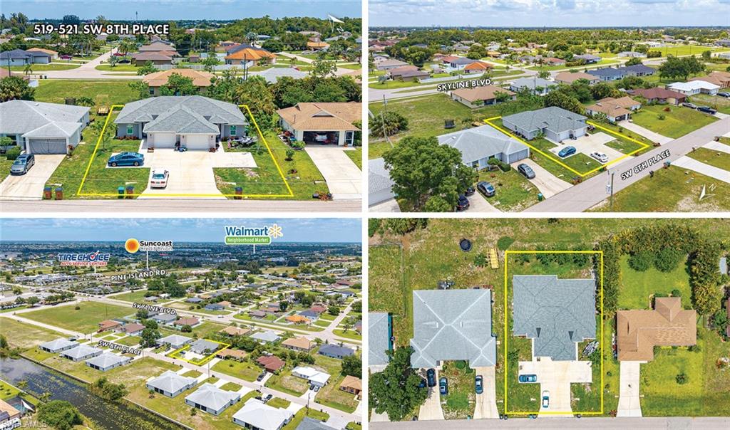 2024-BUILT DUPLEX | INCOME-PRODUCING INVESTMENT OPPORTUNITY IN CAPE CORAL! Discover this newer-construction duplex offering two spacious 3-bedroom, 2-bathroom residences, each featuring approximately 1,174 SF of living space. Built with durable concrete block construction, this 2,348 SF property features modern open-concept floor plans, upgraded interior finishes, private screened lanais, and attached garages. Situated on a 0.23-acre lot in an established Cape Coral neighborhood, the property offers convenient access to Pine Island Road, shopping, restaurants, and everyday amenities. 

Both units are leased at $2,000 per month, generating $4,000 in monthly gross rental income ($48,000 annually). Individually metered water and electric, tenant-paid utilities, and fully paid utility assessments add to the investment appeal. An excellent opportunity to acquire a newer, income-producing duplex with established rental income in Southwest Florida!