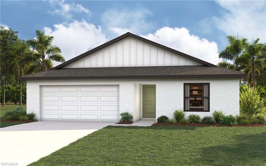 NEW CONSTRUCTION - estimated delivery December 2026!  SPECIAL INCENTIVES: Up to $20k toward closing costs, rate buydowns, and prepaids when using preferred lender and title.   Designed for comfortable Florida living, the Cabbage Key is a thoughtfully crafted three-bedroom, two-bath home offers an open-concept layout that maximizes both space and functionality. A welcoming foyer leads into the heart of the home, where the kitchen overlooks the spacious Great Room and dining area, creating the perfect setting for entertaining or everyday living.  The vaulted ceiling enhances the main living space, while sliding glass doors open to a covered lanai, seamlessly blending indoor and outdoor living. The kitchen features a central island with additional seating and plenty of workspace, making it the natural gathering place for family and friends.  Privately situated at the rear of the home, the primary suite offers a peaceful retreat with a generous walk-in closet and an ensuite bath featuring dual vanities and a walk-in shower. Two secondary bedrooms, located near the front of the home, share a full bath and provide flexibility for guests or a home office.  Located off the kitchen, the laundry room provides direct access to the spacious two-car garage for added everyday convenience.  Exterior rendering, photos, & virtual tour are of similar home and are used for display purposes only.