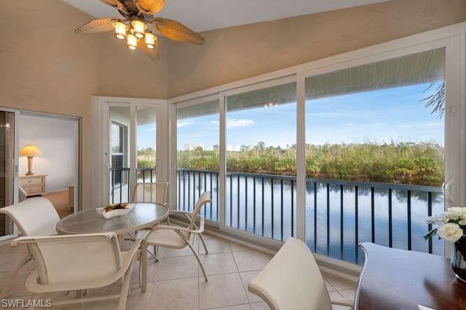 Experience effortless living in this rarely available 3-bed, 3-bath FURNISHED End-Unit residence in the highly sought-after Wedgewood community of Bonita Bay. Thoughtfully updated and impeccably maintained, this home pairs timeless style with everyday comfort. The open-concept Great Room layout seamlessly connects the living, dining, and kitchen areas—perfect for entertaining or relaxing. The updated kitchen shines with modern finishes and overlooks the spacious living area, while soaring ceilings, abundant windows, and plantation shutters create a bright, inviting ambiance throughout. Unwind on the expansive corner lanai and take in unobstructed views of the tranquil lake and lush landscape. With impact-resistant sliding glass doors, you can enjoy the space as a breezy open-air retreat or a comfortable extension of your indoor living year-round. Each bedroom is generously sized, with ensuite baths offering privacy and comfort for family or guests. Additional features include a new A/C (2021) and a 2-car garage for convenient parking and storage. Wedgewood residents enjoy resort-style amenities, including a sparkling community pool, tennis courts, and a peaceful park-like setting—just moments from Bonita Bay Club’s world-class golf, dining, and social offerings. Don’t miss this rare opportunity to own one of the most desirable floor plans in Wedgewood—where comfort, style, and the best of Bonita Bay living come together beautifully.