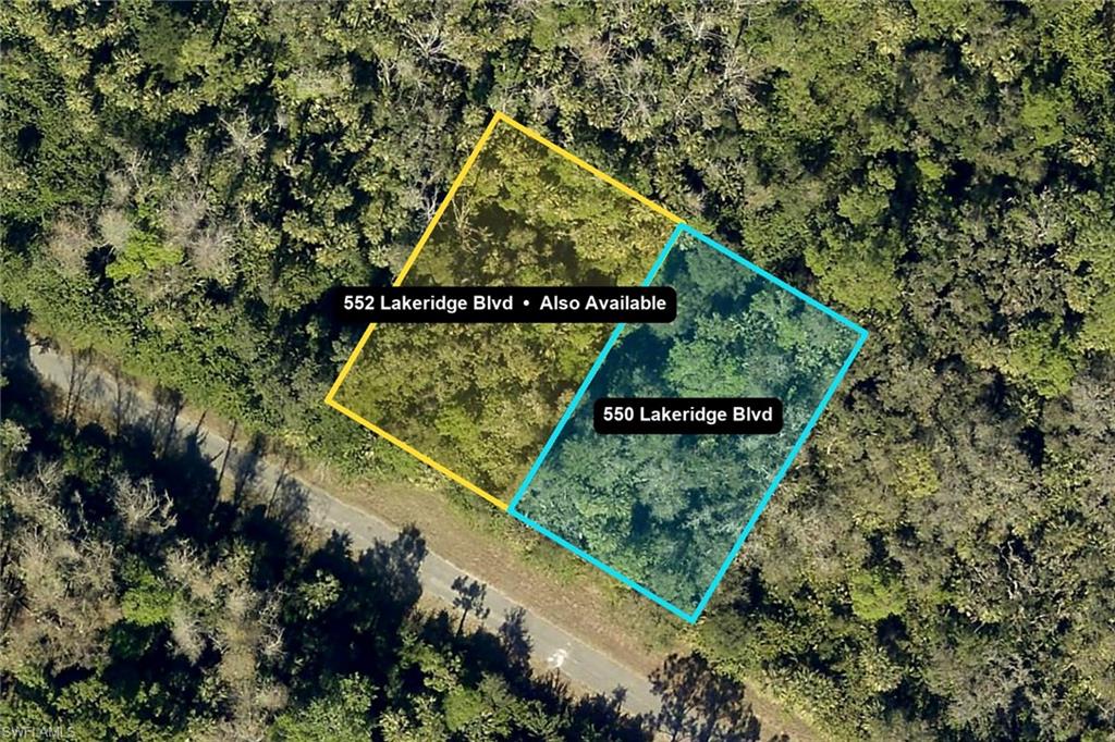 Residentially zoned homesite offering approximately 0.23 acres in Lehigh Acres with paved road access. The adjoining parcel at 552 Lakeridge Blvd is also available separately, giving buyers the option to acquire one or both neighboring homesites. Zoned RS-1 for residential use. An opportunity for builders, investors, or buyers looking for residential land in Southwest Florida. Buyer to verify zoning, permitting, utilities, environmental conditions, and suitability for intended use with Lee County.