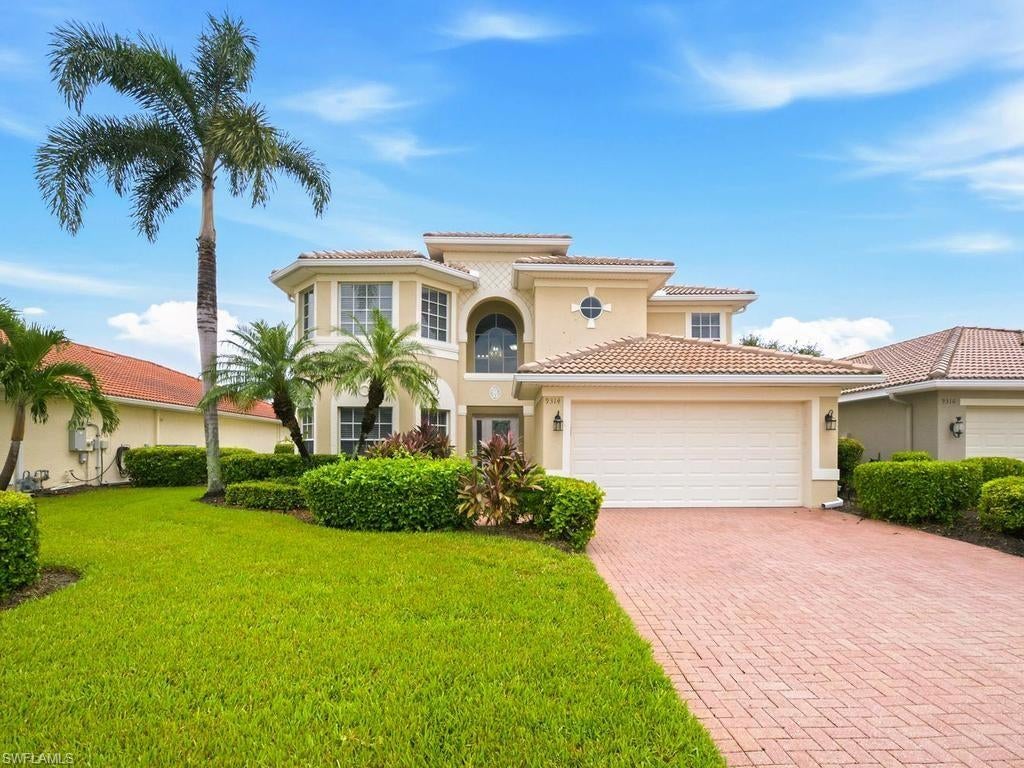 Imagine waking up to beautiful lake views, enjoying your morning coffee on the lanai and spending sunny afternoons relaxing by your pool and spa!  This spacious Toll Brothers Tosara home in the gated community of The Reserve at Estero is offered TURNKEY.  With nearly 2800 square feet of living space this home offers 4 bedrooms, 3 full baths and 2 half baths.  There are two separate areas, currently being utilized for additional dining, that can be used for a home office.  From the moment you enter, soaring ceilings and an open inviting floor plan make this home feel bright and welcoming.  The generously sized living and dining areas offer plenty of room for family gatherings and entertaining friends.  The kitchen features a large breakfast bar, plenty of cabinetry, natural gas stove and pantry area.  One of the home's most desirable features is the first-floor primary suite, offering comfort, privacy and the convenience of main-level living.  Upstairs there is a versatile loft, three additional bedrooms, including one of the guest suites with a private bath, giving you plenty of space.  Step outside and discover what Florida living is all about! The expansive screened lanai features a private pool with sun-shelf and spa overlooking peaceful lake views.  The covered area is perfect for outdoor dining, entertaining or simply relaxing while enjoying the scenery.  The pool bath adds convenience.  The Reserve at Estero is a natural gas community with 24 hour guard.  Amenities include a clubhouse, resort-style pool & spa, fitness center, tennis, pickleball, play area, billiards, library, community room, social calendar and more.  Conveniently located near Coconut Point, Gulf Coast Town Center, RSW Int'l Airport, and a variety of dining, shopping and entertainment venues along with gulf coast beaches.  This home offers an exceptional opportunity to enjoy SWFL lifestyle.  With its generous living space, first floor primary suite and beautiful outdoor living you will want to experience the home for yourself!
