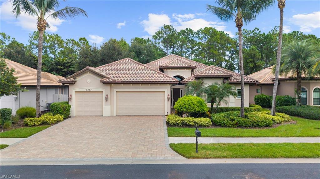 Custom home by Stock Development in the highly coveted Black Bear Ridge, an intimate gated community of just 100 single-family homes in North Naples! Located on a private preserve lot, this spacious 3 bedroom + den, 2.5 bath home was built for Florida living with an oversized covered lanai, 3-car garage, heated SALTWATER pool & spa, and hurricane IMPACT windows & sliders throughout. Inside, the large open kitchen features an oversized island, granite countertops, and plenty of space for entertaining, opening directly into the bright and spacious great room with extra tall ceilings. Additional upgrades include tray ceilings, plantation shutters throughout, and more! Black Bear Ridge is a boutique community known for its oversized homesites, peaceful lake and preserve views, and low-density feel with only 100 residences. Amenities include a resort-style lakeside pool, clubhouse with gathering room, fitness room, children’s playground, and more. Conveniently located in North Naples with easy access to shopping, dining, beaches, I-75, and everything Naples has to offer!