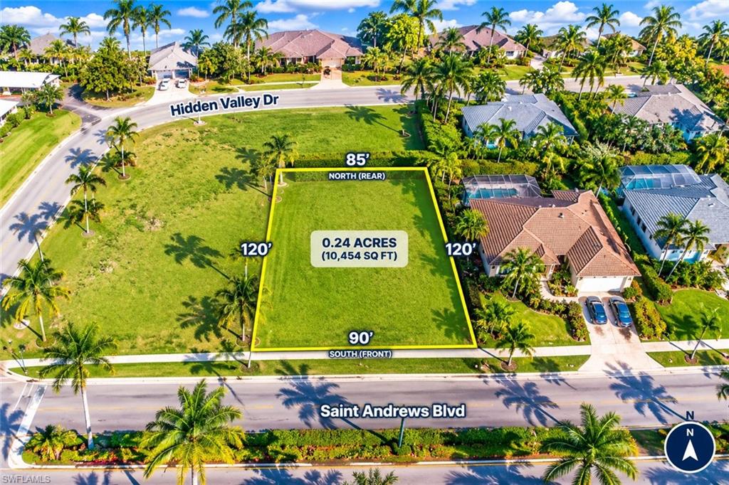AN EXCEPTIONAL OPPORTUNITY TO OWN IN BEAUTIFUL NAPLES, FLORIDA! Discover this desirable 0.24-acre residential homesite nestled within the established Lely Golf Estates community, where elegant residences, scenic golf course surroundings, mature tropical landscaping, and timeless Florida charm create an inviting setting for your future dream home.
Located at 349 Saint Andrews Blvd in the St. Andrews East subdivision, this property offers an opportunity to become part of an established residential community in one of Southwest Florida's most sought-after destinations. Imagine designing your custom residence surrounded by the beauty and character of an established Naples neighborhood, where pride of ownership and the relaxed elegance of golf-oriented living define the atmosphere.
THE LOCATION IS THE LIFESTYLE! Lely Golf Estates is surrounded by beautiful golf course landscapes, including the popular Hibiscus Golf Club, an 18-hole public course offering golf enthusiasts convenient access to the game without requiring a private club membership. Enjoy the area's lush greenery, mature trees, and peaceful residential setting while remaining conveniently connected to everything that makes Naples so desirable.
EXPERIENCE THE BEST OF NAPLES! Just a drive away, discover the sophisticated shopping, acclaimed restaurants, art galleries, and entertainment of Fifth Avenue South and Third Street South. Spend your afternoons exploring the spectacular Gulf Coast beaches, enjoying breathtaking sunsets, boating, fishing, or experiencing the endless outdoor recreation opportunities that define Southwest Florida's coastal lifestyle. Nearby shopping centers, restaurants, parks, and everyday conveniences add to the appeal of this outstanding location.
Whether you envision an impressive custom-built primary residence, a luxurious seasonal escape, or a strategic addition to your real estate portfolio, this 0.24-acre homesite presents an opportunity to create something extraordinary in an established Naples community.
YOUR OPPORTUNITY TO BUILD IN NAPLES STARTS HERE — SECURE YOUR PLACE IN THIS DESIRABLE SOUTHWEST FLORIDA COMMUNITY!