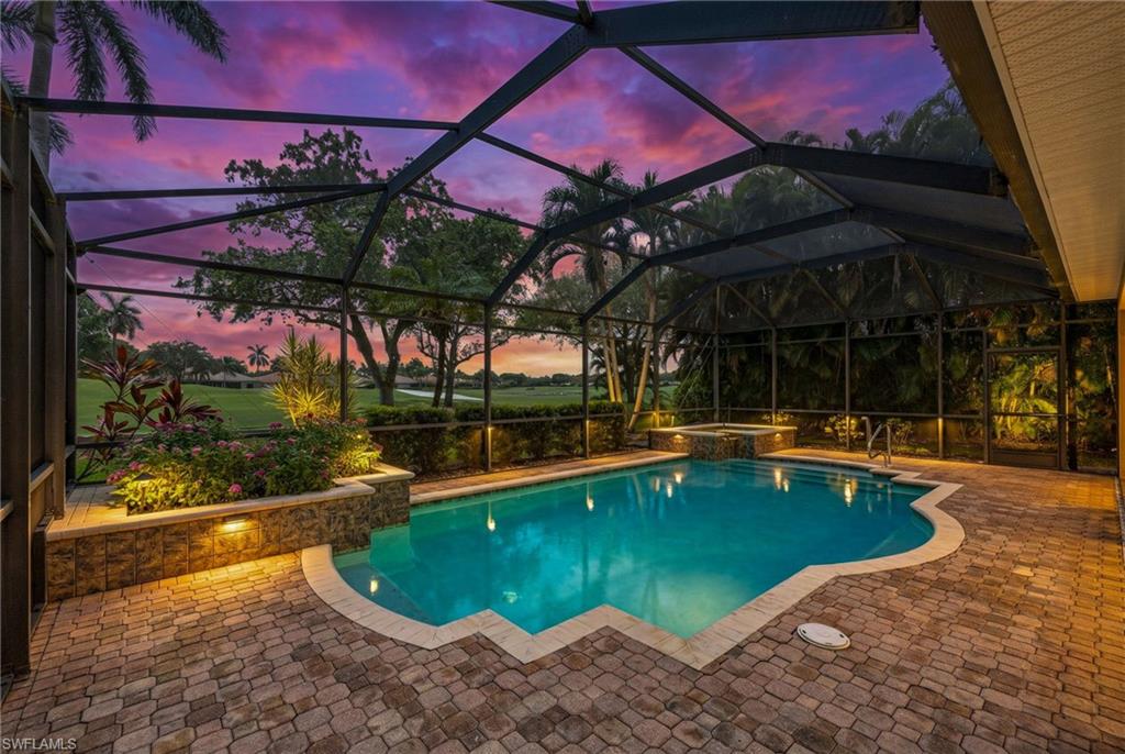 Well-maintained and built by Toll Brothers, this residence is positioned within Palmira and offers southern exposure, golf course views, and a  two-story floor plan designed for both everyday living and entertaining. The first-floor primary suite provides convenience and privacy, while two guest bedrooms on the second level create comfortable separation for family and visitors, along with flexible space suited for a media room, home office, or private retreat. Soaring ceilings and natural light enhance the main living areas, while solid surface flooring throughout provides a clean, consistent finish. Recent updates include a new roof (2020) and AC replacement (2019), adding value and confidence in the home's upkeep. The layout creates a  seamless connection between the interior living spaces and outdoor areas. Residents enjoy access to Palmira's recently renovated Renaissance Center featuring a fitness center, resort style and lap pools, tennis, pickleball, bocce and pool side bar and dining.