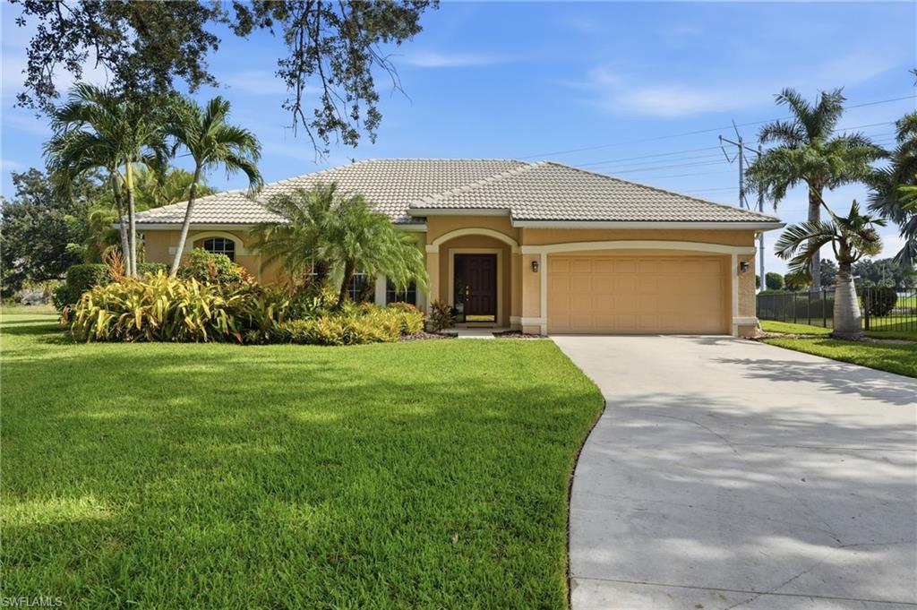 Welcome to your lakefront sanctuary! Perfectly positioned at the end of a quiet cul-de-sac on an oversized lot, this beautiful home is tucked away in one of the area's most sought-after communities with breathtaking, unobstructed lake-to-preserve views. From the moment you arrive, the incredible depth of natural privacy takes center stage, offering a rare Florida landscape with no rear neighbors—just the peaceful backdrop of shimmering water and protected nature preserve.
Inside, the architectural design pairs seamlessly with these stunning vistas. The thoughtful layout begins with a separate living and dining room, perfectly positioned for hosting family and friends. Moving deeper into the home, the floor plan opens to a wonderful kitchen, breakfast, and family room. The kitchen features granite counters, a raised bar peninsula, and separate pantry. Every corner of this central gathering area enjoys brilliant water and preserve views.
The backyard is an absolute crown jewel, functioning as your own private resort. Slide open the glass doors to step onto the screened lanai enclosing a private pool area. Whether you are enjoying a morning swim or a quiet evening by the water, the panoramic backdrop of the lake and preserve creates an unmatched sense of tranquility. For convenience, the home's second full bathroom doubles as a direct-access pool bath, keeping wet feet off your indoor living spaces.
When it is time to wind down, retreat to your primary suite, an escape that allows waking up to calming water views. The en-suite primary bath offers double vanities and his & hers closets. Three additional bedrooms offer plenty of comfort and versatility for family and guests.
This home also offers an unbeatable location just minutes away from the airport, schools, FGCU, shopping, restaurants, and golf courses, making it perfect for lifestyle and convenience.