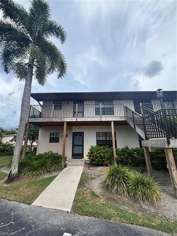 Unfurnished annual available now.  This second floor end unit has two bedrooms, 2 full bathrooms, all tile and it's own laundry.  The unit is located in the Woodgate of Naples community located off the East Trail, close to Lely and Marco Island. Located approx. 6.5 miles from 5th Ave S and Old Naples.  The community does have a community pool.