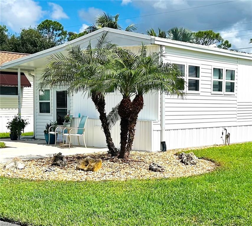Step into paradise with this vibrant, Key West-style retreat, offered turnkey and ready for you to enjoy from day one! This charming 1-bedroom, 2-full-bath home is bursting with coastal character and cheerful, island-inspired decor. You’ll have peace of mind knowing the air-conditioning system is just two years old, ensuring total comfort in the Florida sun. This home is located in the pet-friendly area of the community with no breed restrictions, making it the perfect spot for your furry companions. 
Located in a premier LAND OWNED 55+ community, this home offers a lifestyle of endless activity and social connection. You’ll have access to an on-site manager and a dedicated activities director who keeps the clubhouse buzzing from morning to night. Whether you’re a sports enthusiast or looking to relax, you’ll find it all right outside your door:
*   Active Living: Challenge neighbors to a match on the pickleball, tennis, shuffleboard, bocce, or horseshoe courts, or join a friendly game of sand or water volleyball.
*   Clubhouse Fun: Stay busy with card games, billiards, ping-pong, group exercise classes, and popular band nights that keep the community dancing.
*   Waterfront Adventure: Bring your water toys! Residents enjoy exclusive access to boat, kayak, and canoe storage, along with a private boat ramp on the Estero River. Take a scenic cruise down the river, through Estero Bay, and out into the open waters of the Gulf of America.
Don’t miss this opportunity to own a slice of island-inspired heaven in one of Estero’s most vibrant communities.