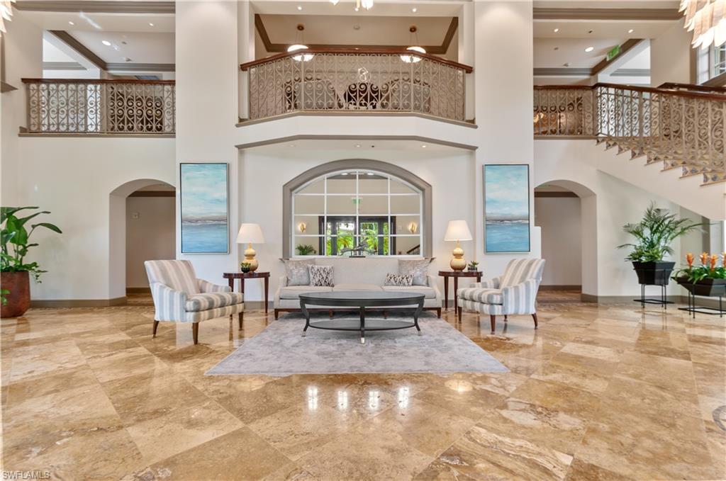 Peaceful golf course, lake, and tropical landscape views set the stage for this inviting fourth-floor residence in Sorrento at The Colony Golf & Bay Club. Filled with natural light, the open floor plan is designed for comfortable everyday living, with glass doors leading to an oversized screened lanai—an ideal spot to enjoy your morning coffee or unwind at the end of the day with spectacular sunset view. 

The kitchen offers quality cabinet , opening seamlessly to the main living spaces so you're always part of the conversation. 

Residents of Sorrento enjoy a private pool and spa, fitness center, Beautiful social room, also two guest suite and private storage, along with The Colony's outstanding amenities, including 34 Acres private island beach park, waterfront dining at the Bay Club, tennis, pickleball, canoe and kayak launch, scenic walking trails, and optional golf memberships.

Conveniently located just minutes from Coconut Point, Gulf beaches, dining, shopping, entertainment, and Southwest Florida International Airport, this residence offers an exceptional opportunity to enjoy the relaxed Florida lifestyle in one of Estero's most desirable communities. Not to mention,  Manager lives on site and a very friendly staff.