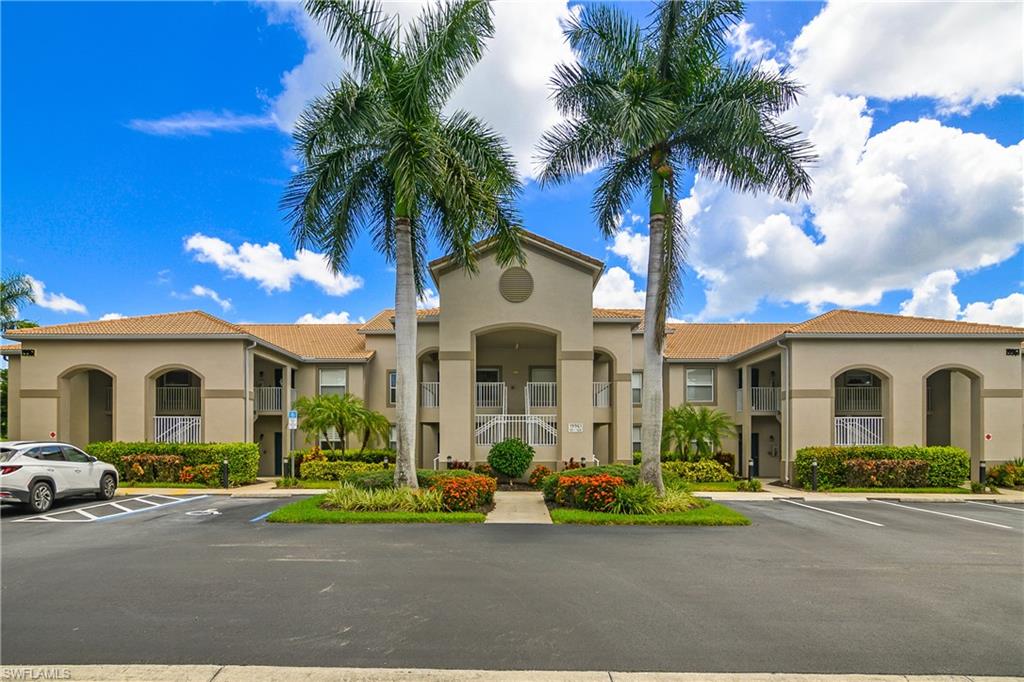 Move in ready and located in the highly desirable Bella Terra community in Estero, this spacious second floor condominium offers high ceilings, a functional layout, and no one living above you. With 2 bedrooms, 2 bathrooms, and approximately 1,055 square feet of living space..

The main living area features soaring ceilings that create a bright and spacious feel, with sliding glass doors leading from the living room to the screened in lanai. The lanai provides a private outdoor space to enjoy the Florida weather and surroundings. The kitchen offers an abundance of countertop space for meal preparation and entertaining, along with a pantry for additional storage and a convenient breakfast nook for casual dining.

The spacious primary bedroom provides plenty of room for a comfortable bedroom setup and features an ensuite bathroom with a walk in shower. The guest bedroom is also spacious with easy access to the guest bathroom. The inside laundry room adds everyday convenience and functionality.

Bella Terra is a gated Estero community known for its extensive resort style amenities. Residents have access to a clubhouse, community pool and spa, fitness center, tennis courts, pickleball courts, basketball courts, bocce, shuffleboard, playground, walking trails, sport courts, and additional recreational areas. The community also offers a splash pad, sand volleyball, soccer and baseball areas, making Bella Terra an especially appealing choice for buyers looking for an amenity rich Southwest Florida community.

The location puts you close to Coconut Point, Miromar Outlets, Florida Gulf Coast University, Southwest Florida International Airport, restaurants, shopping, and the Gulf beaches. This move in ready Bella Terra condo combines the privacy of a second floor residence with high ceilings, a spacious kitchen, screened in outdoor living, and an impressive selection of community amenities