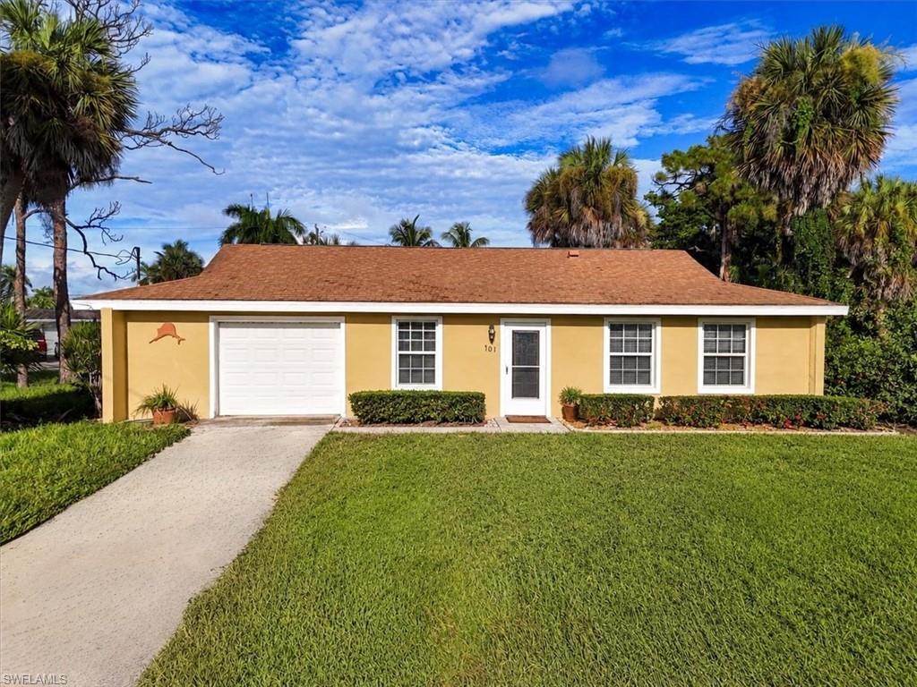 Tucked away on a quiet residential street, 6106 Island Park Court offers an inviting, low-maintenance lifestyle in desirable South Fort Myers. Step inside to discover a bright, airy open-concept layout designed to maximize every square foot, enhanced by fresh laminate flooring flowing seamlessly throughout with zero carpet. The clean, updated kitchen showcases crisp white cabinetry that blends effortlessly into the living space, creating a cohesive and functional setting for daily living and entertaining. Outside, your living area expands onto an oversized corner lot offering rare privacy, elbow room from neighbors, and endless possibilities for outdoor enjoyment. Unwind on the screened lanai with bug-free morning coffee or evening breezes, and enjoy the convenience of an attached garage for covered parking, laundry, and extra storage. Located just off the Island Park corridor, you are minutes from premier shopping, dining, Gulf beaches, and RSW International Airport. Whether you are looking for an easy-care starter home, a lock-and-leave winter retreat, or a solid investment property, this turnkey gem delivers exceptional value. Schedule your private tour today! Some photos have been  digitally enhanced for illustration purposes only.
