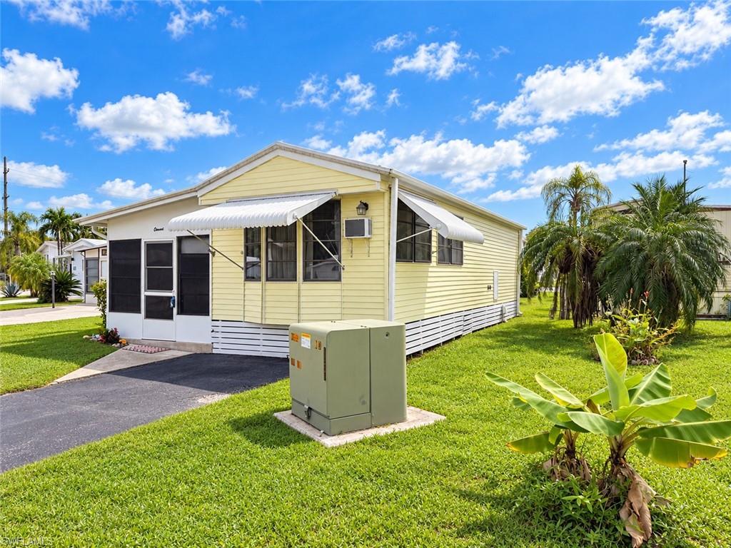 APPROXIMATELY $26,000 IN RENOVATIONS & IMPROVEMENTS! AFFORDABLE NAPLES LIVING WITH GULF BOATING ACCESS!

Discover this charming 1-bedroom, 1-bath manufactured home offering 406 square feet of living space in desirable Enchanting Shores, an active 55+ boating community in Naples. Built in 1986, this inviting Southwest Florida retreat benefits from approximately $26,000 in owner-reported renovations and improvements, reflecting considerable attention and investment in the property. A detailed list of improvements is available in the MLS supplements.

Enjoy desirable southern exposure, a fenced outdoor area, a detached storage building, and exceptionally affordable community fees of approximately $167 per month. According to the seller, the property has never experienced flooding.

BOATING AND FISHING ENTHUSIASTS WILL APPRECIATE THE COMMUNITY’S GULF ACCESS! Enchanting Shores offers a community boat ramp, boat docks, fishing pier, fish-cleaning station, and opportunities for kayaking and exploring the surrounding waterways. Boat storage is available for an additional annual fee, subject to community rules and availability. During cooler months, residents may even spot manatees gathering in the nearby shallow waters.

Residents enjoy an impressive selection of recreational amenities, including a swimming pool, clubhouse, pickleball, tennis, bocce, shuffleboard, billiards, library, hobby room, and numerous opportunities for social activities.

Conveniently located near Naples shopping, restaurants, entertainment, and beautiful Gulf beaches, this property combines affordable ownership with the coastal lifestyle Southwest Florida is famous for.

AN OUTSTANDING OPPORTUNITY TO ENJOY NAPLES LIVING, EXTENSIVE PROPERTY IMPROVEMENTS, AND GULF BOATING ACCESS WITHOUT HIGH MONTHLY COMMUNITY FEES!