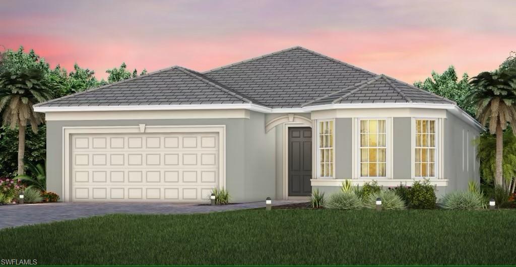 Move into Del Webb Oak Creek! This brand new Mystique home is under construction and the estimated completion is Nov/Dec 2026. Features include stainless steel appliances, quartz counters, custom stylish backsplash, white wood cabinets, tile flooring throughout, tray ceiling at gathering room, full laundry upgrade, 8' doors throughout, smart home package, impact glass, and 2 car garage. Enjoy indoor and outdoor living with zero corner slider to the extended covered screened-in lanai. Oak Creek is Del Webb’s newest 55+ community, situated in North Fort Myers. Homeowners will benefit from it being a natural gas, gated community with vacation-inspired amenities such as a resort style pools and spa, clubs and activities, a restaurant and covered Tiki, and a fulltime lifestyle director. Just beyond the gates homeowners can find shopping and dining, explore Fort Myers River District, relax on the Gulf Coast beaches, and experience new recreational activities while still being only minutes from everyday conveniences.