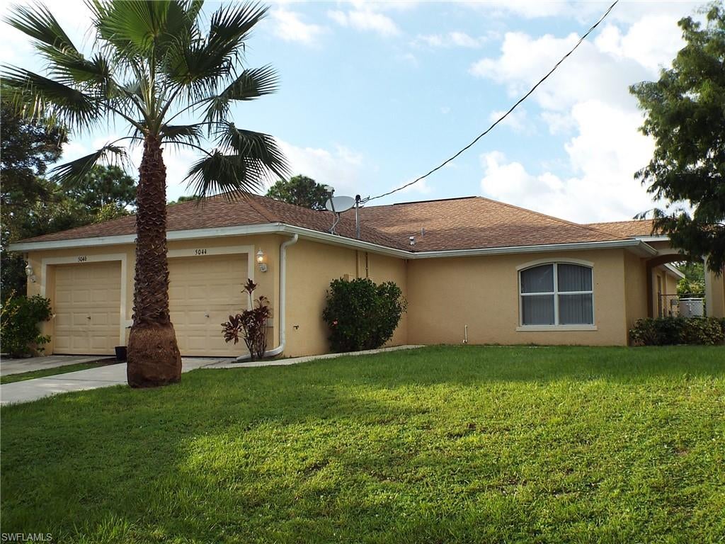 Welcome to 5044/5046 Jones Dr, a versatile residential multi-family duplex situated within minutes to the city of Fort Myers. This is an excellent investment opportunity in the rapidly growing Lehigh Acres market! Each side offers 2 bedrooms, 2 bathrooms, a den, a 1-car garage and a private entrance. Built in 2007 with solid concrete block construction, this property presents an incredible setup for savvy investors looking to expand their portfolio or owners seeking a live-in arrangement with rental income potential. Call today for this great investment in the desirable commuting area of 33973.