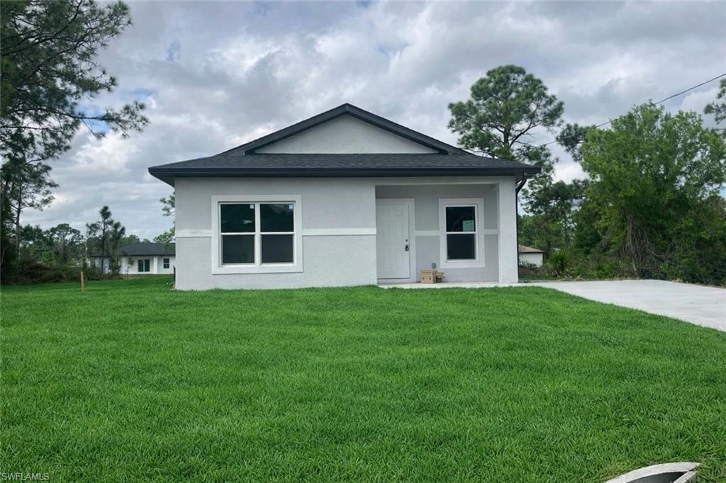 Welcome to your dream home in Alva, FL! This brand new construction boasts an open concept floor plan with two bedrooms and a modern bathroom. The eat-in kitchen is a chef's delight, featuring granite counters, wood shaker cabinets, and a full kitchen appliance package. The spacious bathroom comes with a large tiled shower, adding a touch of luxury. The beautiful tile flooring throughout the home adds a touch of elegance, while the modern lighting and fixtures give it a contemporary feel. The home is pet-friendly and sits on a large quarter-acre lot, providing ample space for outdoor activities. The covered rear lanai is perfect for enjoying Florida's beautiful weather. An inside laundry with washer and dryer hook-up adds to the convenience. With lots of natural lighting, this cozy cottage is one of the lowest priced rentals in Alva. Photos may not be of actual unit- for marketing purposes only.