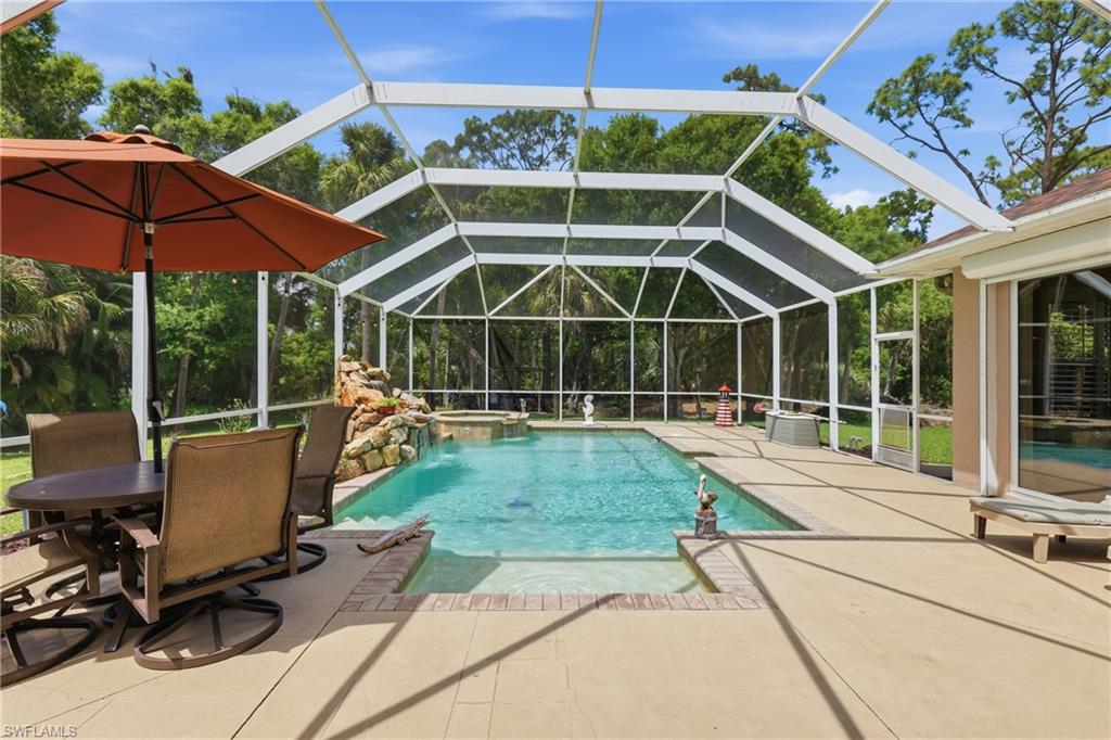 CUSTOM POOL HOME ON HALF ACRE LOT! NO HOA! Discover a rare blend of privacy, refinement, and everyday convenience in this beautifully maintained North Fort Myers POOL home, ideally tucked away just off I-75 and surrounded by nearby acreage properties. Located in a no flood zone with no HOA, this residence offers the freedom to enjoy your lifestyle without compromise, all while remaining close to some of the area’s most exciting destinations.
Inside, the home has been thoughtfully cared for and enhanced with new tile flooring in bedrooms and warm wood flooring in kitchen and living area. The chef’s kitchen is both stylish and functional, featuring solid wood cabinetry, under-cabinet lighting, generous storage, and a double oven designed for effortless entertaining. Additional upgrades such as electrical shutters and an impact-resistant entry door add comfort, confidence, and peace of mind. Option to purchase furnished as well!
Outdoors, the private backyard retreat is designed for relaxation, complete with a pool+spa and a striking waterfall feature, all set against a serene backdrop with a peaceful creek just beyond. With an additional driveway on the side of the property this provides exceptional flexibility for a boat, extra vehicles, or RV and includes a 50-amp hookup already in place.
Perfectly positioned near the growing appeal of Babcock Ranch, Blossom & Brie, and Brightwater Lagoon, this property delivers a unique opportunity to enjoy privacy, polished living, and easy access to the best of the area. Ask your agent for a detailed marketing packet and schedule your showing today!