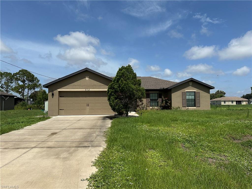 Built in 2019 this Fiesta Key model is located within the gorgeous neighborhood of Mirror Lakes. This single-story home features ample space with an open concept living area, 3 bedrooms and 2 full bathrooms complete with numerous upgrades including energy-efficient appliances, solar panels, spacious kitchen countertops, stunning wood cabinets, brushed nickel hardware, updated lighting, custom built shower in master bath, sprinkler system as well as a large shed. The Fiesta Key consists of a master suite complete with a walk-in closet, as well as a dining area, a covered and screened back patio and screened front entry.  Mirror Lakes provides the ideal location for easy access to all Fort Myers and the surrounding area has to offer including wonderful beaches, two spring training facilities and countless restaurant and shopping options. Agents please read the additional comments completely.