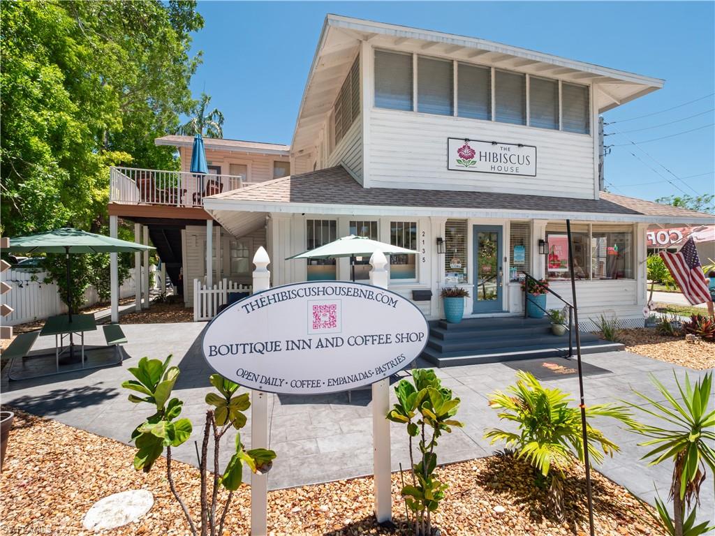 Boutique Hotel & Café Investment Opportunity | Downtown Fort Myers

Rare opportunity to own Fort Myers' only licensed bed & breakfast, a fully operational boutique hospitality property located at the prestigious north end of McGregor Boulevard in Downtown Fort Myers. Hibiscus House offers multiple revenue streams, featuring five beautifully appointed guest suites with private entrances and en-suite baths, an owner's suite, office space, and the popular Hibiscus Latin Café, creating a unique hospitality and coffee shop investment.

Strategically positioned across from First Street Publix and First Watch, this landmark property is within walking distance of the Downtown River District, Edison & Ford Winter Estates, Centennial Park, the Caloosahatchee River, marinas, shopping, dining, art galleries, entertainment, and year-round community events—an ideal location for both leisure and business travelers.

The sale includes the real estate, an established boutique hotel and bed & breakfast business, café operations, valuable food & beverage and lodging licenses, plus furniture, fixtures, and equipment (FF&E), offering a true turnkey hospitality investment with immediate income potential.

The Hibiscus House is one of Fort Myers' historic treasures, thoughtfully restored to preserve its timeless Old Florida charm while incorporating modern comforts that today's guests expect. Whether you're expanding a hospitality portfolio, seeking a boutique hotel investment, operating a destination café, or pursuing a unique commercial property in Southwest Florida, this is an exceptional opportunity in one of the region's most desirable and walkable locations.
