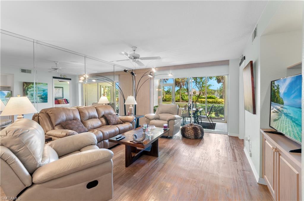 This first-floor, two-bedroom condominium in the Breckenridge Golf and Tennis community is priced to sell. Enjoy scenic lanai views, laminate flooring throughout, plantation shutters on every window, and sliders that expand the living area for year-round use. The kitchen features upgraded cabinetry and granite countertops, while the guest bedroom also functions as an office with a fold-down full-size Murphy bed. The unit includes a covered carport and storage shed. Breckenridge offers outstanding amenities, including five swimming pools, 18-hole par-3 golf course, putting green, eight Har-Tru tennis courts, three pickleball courts, three bocce courts, six shuffleboard courts, and more. The clubhouse features a large community room, library, catering kitchen, fitness room with equipment, and on-site management offices and staff. Conveniently located near shopping, dining, Southwest Florida International Airport, Florida Gulf Coast University, and a short drive to the Gulf beaches, this home is ready to sell quickly.
