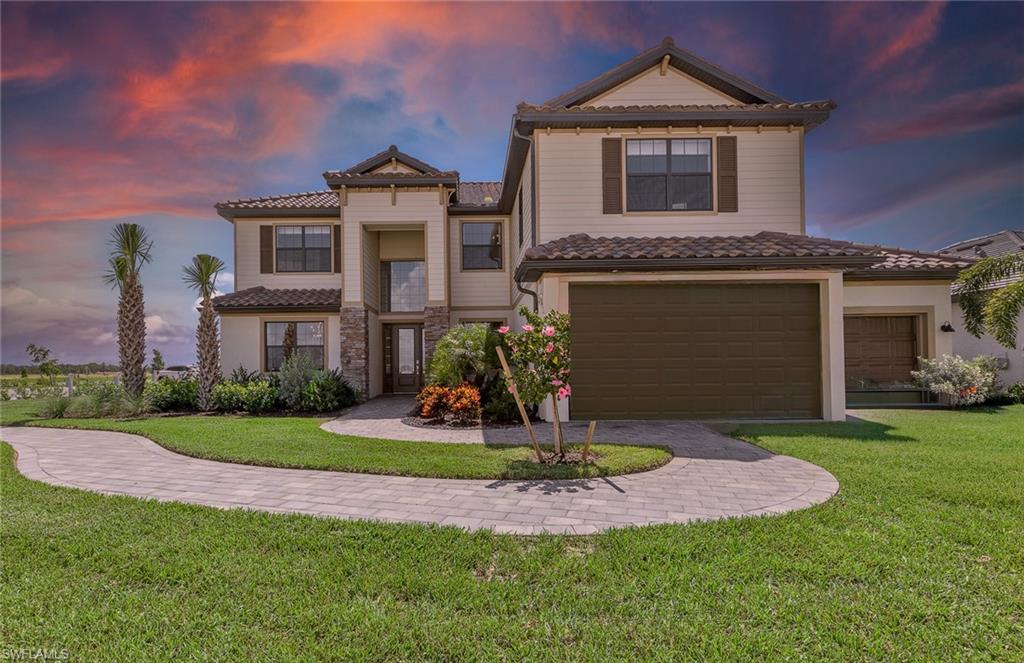 Former Model Home – Fully Furnished by Baer's & Professionally Designed by Janet Graham, with Custom Millwork, Designer Lighting, and Upgraded Window Treatments Throughout! WOW—The National Plan at Timber Creek offers 3,473 sq. ft. of luxurious living space complete with a private pool and spa. This exceptional home features 5 bedrooms, 3 bathrooms, a loft, and a spacious bonus room, delivering unmatched comfort, style, and functionality.

The first floor showcases an open-concept layout connecting the family room, kitchen, and breakfast nook, all overlooking the screened lanai—perfect for indoor/outdoor living and entertaining. A formal living and dining room provide elegant spaces for gatherings, while a first-floor bedroom offers convenience for guests or flexible use as an office or hobby room.

Upstairs, discover four additional bedrooms, a generous loft, and a bonus/media room, offering versatile living options for families of all sizes.

As a former decorated model, this home is professionally designed and loaded with upgrades, including custom millwork, designer lighting, and premium window treatments, and is sold fully furnished for a truly turnkey move-in experience.

Located in the highly desirable Timber Creek community, residents enjoy resort-style amenities including a clubhouse, fitness center, sauna, resort pool and spa, pickleball, tennis, volleyball, basketball, bocce, putting green, and a scenic park.

Ideally located just minutes from I-75, RSW Airport, top-rated schools, shopping, dining, and entertainment, this home offers the ultimate blend of luxury, convenience, and the Florida lifestyle.

Welcome home to Timber Creek!