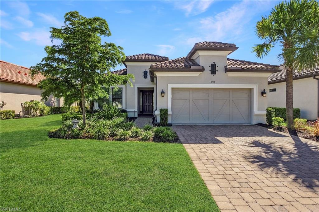 Experience resort style living at its finest in this stunning Lazio model Nestled within the prestigious Esplanade at Hacienda Lakes. This beautifully furnished 3-bedroom, 3-bath single-family residence offers a seamless open floor plan, elevated 15 feet for peace of mind, and sweeping wide lake views that create a tranquil backdrop for everyday living.

Step inside and enjoy the modern elegance of recessed lighting, top-of-the-line air conditioning, and a gourmet kitchen equipped with natural gas stove and outdoor kitchen with gas grill—perfect for entertaining. Relax in your private hot tub spa, or savor serene sunsets on your spacious lanai. The generous 2-car garage features a remarkable 12x11 walk-in storage area, while a 30-gallon propane tank ready to hook up to your generator, ensuring comfort and security. Reverse osmosis water system and  hurricane doors and windows add further appeal.

Residents of Esplanade at Hacienda Lakes enjoy access to world-class amenities: resort-style pool, fitness center, tennis, pickle-ball, and social activities, all set amidst 152 acres of lush landscaping and 30 acres of picturesque lakes. 

Conveniently located just minutes from Marco Island beaches and Downtown Naples’ vibrant shopping and dining, this 2021-built home is the ultimate retreat for retirees, families, or as a luxury second home. Move right in—this exquisite residence comes fully furnished and ready to deliver the Naples lifestyle you’ve dreamed of. Discover your piece of paradise today!