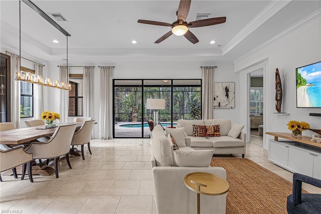 LIVE IN YOUR OWN TROPICAL PARADISE WHERE SOPHISTICATED ELEGANCE MEETS FLORIDA RESORT LIVING! Welcome to this stylish WCI-built Islamorada home in Arborwood Preserve, offering 2,200+ sq ft of Beautifully Designed Living Space with a sparkling Private Heated Pool and Lush Tropical Landscaping. Featuring 3 Bedrooms (2 En-Suite), 3 Full Baths, and a spacious Den with French Doors, this home blends comfort, craftsmanship, and Elevated Style at every turn. Architectural details include Crown Moulding, Tray Ceiling, abundant Recessed Lighting, Accent Walls, Ceramic Tile and LVP Throughout, a gracious Welcoming Foyer, all accented with crisp natural light from the many Large Windows. The Open-Concept chef’s Kitchen impresses with Newer Stainless Appliances, 42” White Shaker Cabinetry, Large Island with deep Farmhouse Sink, Granite Countertops, Tile Backsplash, and a Walk-In Pantry. Thoughtfully curated upgrades elevate every space with Plantation Shutters, Restoration Hardware Lighting, boutique Custom Closets, and a Spa-Inspired Primary Bathroom with Dual Sinks and a Center Vanity Tower. Everyday is like a vacation in your own Private Outdoor Pool Oasis with Serene Nature Preserve Views, all enjoyed from the Expansive Covered Lanai and Lounging Patios. Added peace of mind, comes with Flood Zone X elevation, Hurricane-Rated Lanai Screens for exceptional protection and sun control, and an Epoxy-finished Garage Floor. The premier Arborwood Preserve community, offers unrivaled amenities: Lighted Pickleball & Tennis Courts, Resort-Style Lagoon Pool with waterfall, zero-depth entry & lap lanes, Outdoor Full-Service Restaurant, Movie Theater, Fitness & Yoga Studios, Activity Rooms and More. Ideally located near top-rated beaches, boating and fishing, MLB training fields, shopping & dining, healthcare, schools, RSW Airport, cultural venues, and easy access to I-75.