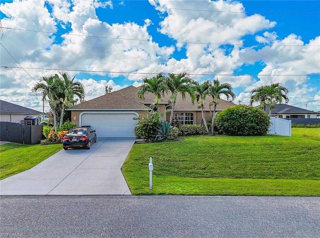 ASSUMABLE FHA 4.125% MORTGAGE – NE Cape Coral Pool & Spa Home – Rare Financing Opportunity

Take advantage of a rare assumable FHA mortgage at 4.125%, allowing buyers to lock in below-market financing and start building equity immediately while avoiding today’s higher rates. This 4-bedroom, 2-bathroom pool and spa home is located in Northeast Cape Coral, a growing area in Southwest Florida with easy access to shopping, dining, and waterways.

The home offers resort-style outdoor living with a heated south-facing pool and spa, perfect for enjoying Florida sunshine. The covered lanai includes a kitchen pass-through window for convenient outdoor entertaining. A pool bath adds guest convenience, while the white vinyl privacy fence (2016) provides privacy. The professional irrigation system (2017 & 2021) keeps landscaping lush and maintained.

Recent updates include a new roof (2021), pool pump (2019), well pump (2024), water heater (2019), complete water treatment system with new tanks & salt containers (2018), kitchen water filtration system (2015), septic system maintenance (2024), and exterior paint (2019). The kitchen features updated appliances including refrigerator, microwave, stove, dishwasher, and a newer washer and dryer.

The master suite features luxury vinyl flooring and a private bathroom. The three additional bedrooms require new flooring, providing a value-add opportunity for buyers to customize finishes. The flexible floor plan is ideal for home offices, hobby rooms, guest accommodations, or multi-generational living, and the layout maximizes livable space and functionality.

Value-add opportunity: Carpet in the 3 guest bedrooms and the AC system need replacement—home is priced to reflect these updates, allowing buyers to capture immediate equity while securing below-market financing.

This property is suited for first-time homebuyers, families seeking a pool lifestyle, or retirees relocating to Southwest Florida. Homes with assumable sub-5% FHA financing are extremely rare, giving buyers a financial advantage in today’s market.

Enjoy Cape Coral living with easy access to waterways, the Gulf of Mexico, boating, and fishing. The home combines Southwest Florida pool living, practical upgrades, and below-market financing. Don’t miss the opportunity to own a NE Cape Coral pool home with assumable mortgage and the chance to customize finishes to your preference. Schedule a showing today!