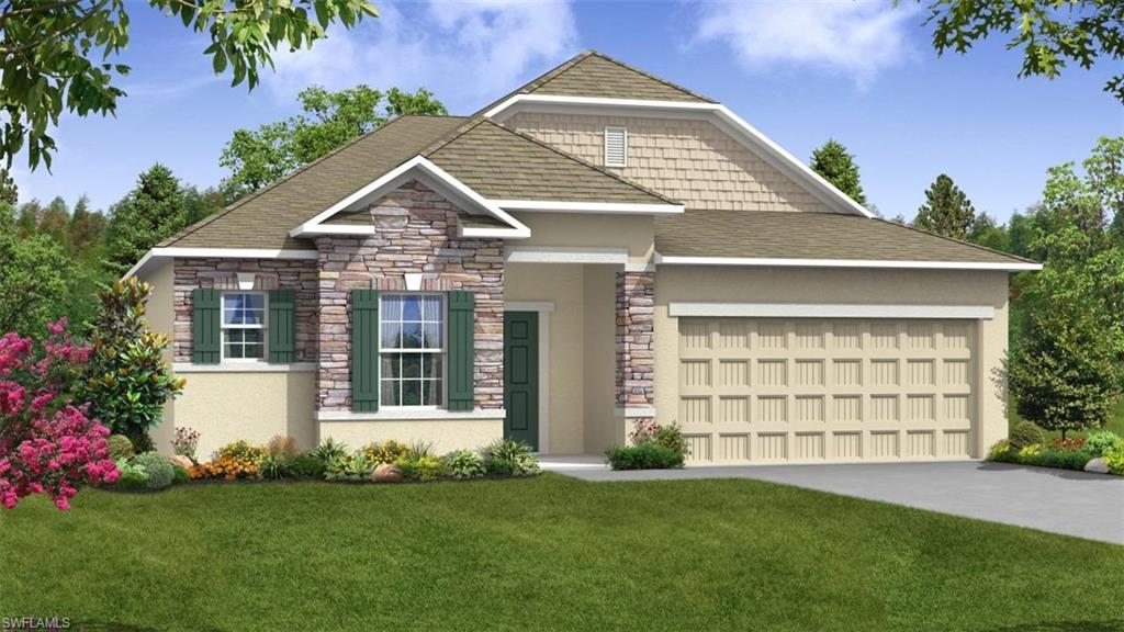 Brand new builder owned 3/2 spec home available for immediate occupancy. CBS construction with full builder warranties. Terrific plan featuring large great room, 9'4" volume ceilings, stone accented front elevation, solid surface tops in kitchen, cabinet upgrade, extensive ceramic tile flooring, blinds, lanai and much much, more.