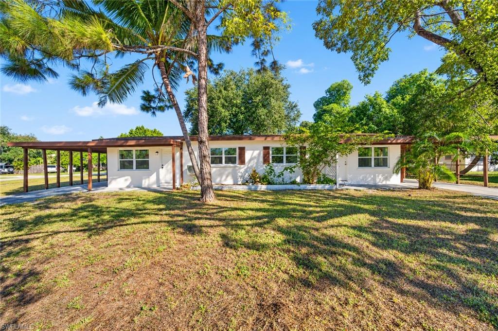 FULLY REMODELED DUPLEX NEAR DOWNTOWN FORT MYERS – FLOOD ZONE X – GREAT INVESTMENT OPPORTUNITY! Welcome to this beautifully updated 4-bedroom, 2-bathroom duplex located just minutes from Downtown Fort Myers! Offering 1,344 square feet of total living space, this property features two separate 2-bedroom, 1-bathroom units, each completely remodeled from top to bottom. Both units feature brand-new kitchens with updated cabinetry, countertops, and some appliances, along with fully renovated bathrooms, new flooring throughout, fresh interior paint, updated light fixtures, and numerous additional improvements. The property also features a newer roof, with brand-new windows currently being installed and scheduled for completion before closing. Additionally, the right-side unit will receive new mini-split A/C units prior to closing, providing even more value and peace of mind. Outside, each unit has its own covered carport, providing convenient parking, along with an additional storage shed on the property. Situated on a spacious corner lot in the heart of Fort Myers, this duplex offers convenient access to Downtown Fort Myers, the River District, shopping, dining, entertainment, and major roadways. Whether you're an investor looking to expand your Southwest Florida rental property portfolio or a buyer interested in living in one unit while renting out the other, this renovated Fort Myers duplex offers excellent flexibility and long-term rental potential. With the major interior renovations already completed, additional improvements underway, and the added benefit of being located in Flood Zone X, this is a fantastic opportunity to own a turnkey multifamily investment property in Fort Myers, Florida!