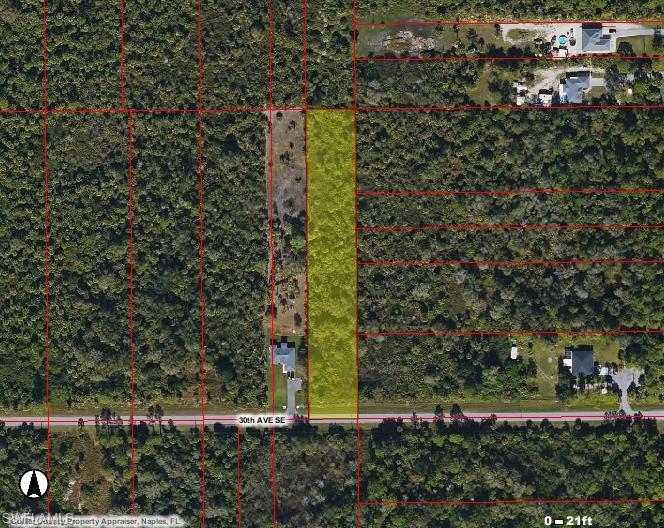 Beautiful 1.59 acres lot with paved access road. Approximate dimensions are: 105 feet front and 660 feet on the sides. Abundant vegetation. The property is in Golden Gate Estates, a subdivision with continuous growth. New EMS, Fire station being built at the corner of Golden Gate Blvd and Desoto Blvd. Furthermore, there is a wide selection of businesses within a reasonable drive distance. Access to Desoto Blvd S.