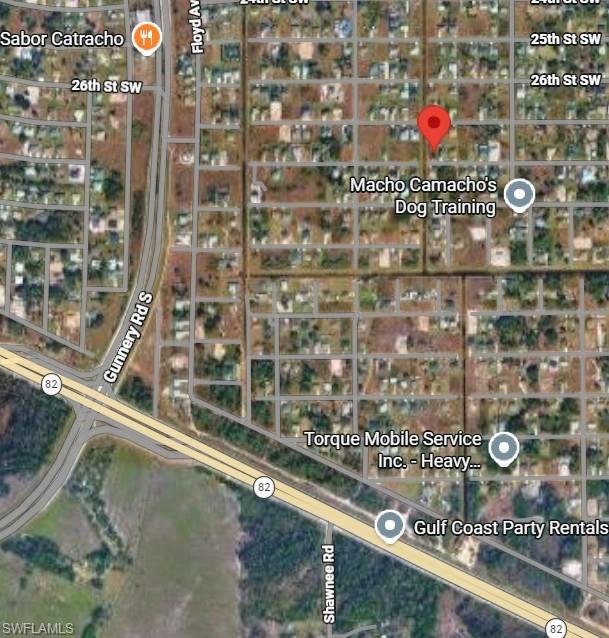 Great location in the desirable area of Lehigh Acres. This corner lot in a dead-end street is clean and ready to build. Fast and easy access to State Road 82, just 6 blocks away from 82.
 This property is situated in an area with rapid growth and a lot of new construction. Build your dream home or invest in this great piece of property! Close to Lee Blvd. and close to restaurants, schools, and shopping 
Excelente ubicación en el deseable área suroeste de Lehigh Acres. Esta propiedad está situada en una zona con un crecimiento rápido y mucha construcción nueva. ¡Construya su casa soñada o invierta en esta excelente parcela de terreno! Cerca de Lee Blvd. y de restaurantes, escuelas y tiendas. Acceso rápido y fácil a la carretera estatal 82. Este lote está muy limpio. El vendedor tiene más lotes disponibles en esta área.