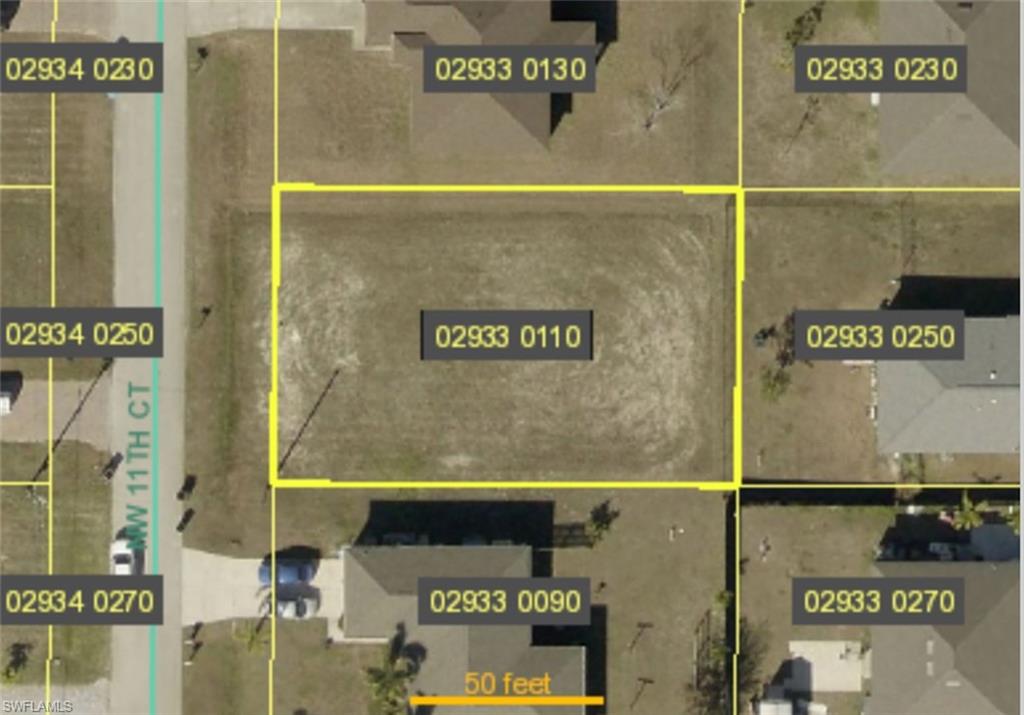 Cleared and level 80x125 double lot (10,019 sf) in a quiet, established NW Cape Coral neighborhood on NW 11th Ct. Zoned R1 for single-family construction with homes already built on adjoining parcels. Well and septic area, slated for future city utilities under the North 5 UEP. Convenient to Burnt Store Rd, Pine Island Rd shopping, and a short drive to Matlacha and Pine Island. Great opportunity for an end user or builder to secure a buildable lot in one of Cape Coral's growth corridors.