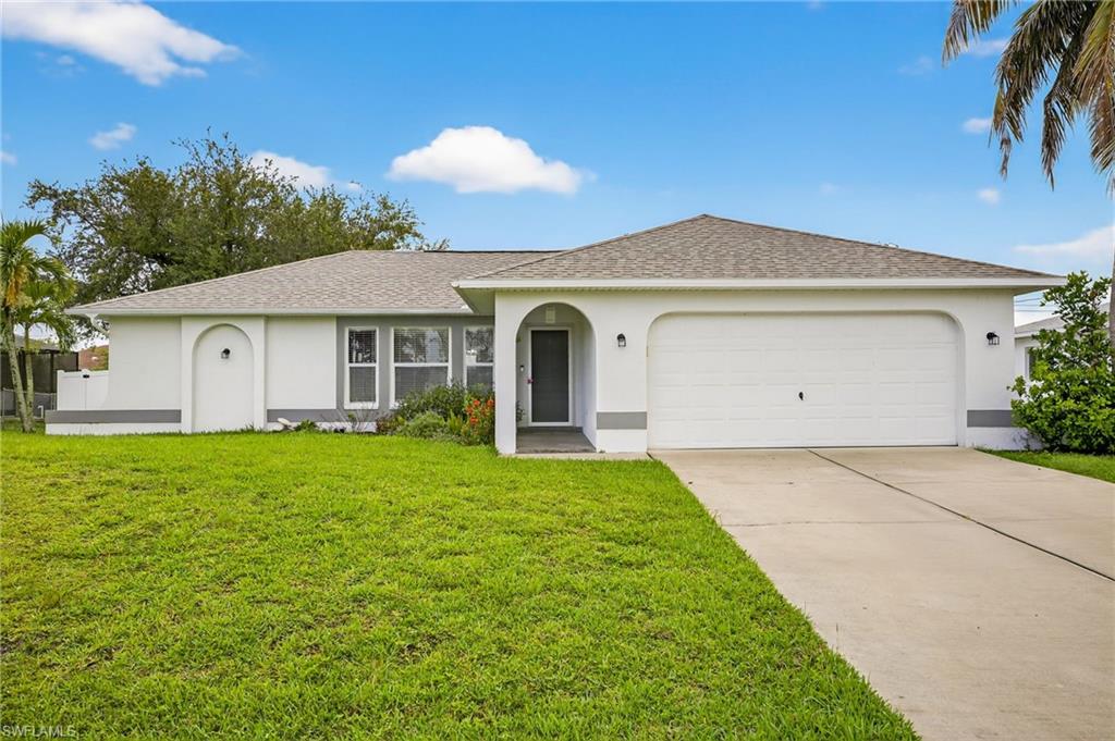 NO HURRICANE DAMAGE – NO FLOOD INSURANCE REQUIRED! Price subject to lender approval of short sale.
Welcome to your dream home in the heart of SE Cape Coral! This fully remodeled 3-bedroom, 2-bath pool home combines timeless charm with modern upgrades throughout. Step inside to discover new luxury vinyl plank flooring, gorgeous quartz countertops with matching backsplash, and brand-new stainless steel appliances that elevate the open-concept kitchen. The home has been freshly painted inside and out and features all-new interior doors, giving it a crisp, contemporary feel.

Enjoy peace of mind with a NEW PRIVACY FENCE (2025) NEW ROOF (2022), NEW POOL PUMP (2022), and 2-car garage. The bright and spacious layout is perfect for everyday living and entertaining. Additional highlights include PAID CITY WATER & SEWER ASSESSMENTS and, best of all, NO FLOOD INSURANCE REQUIRED.

Meticulously maintained and 100% move-in ready—this stunning home won’t last long. Schedule your private tour today!