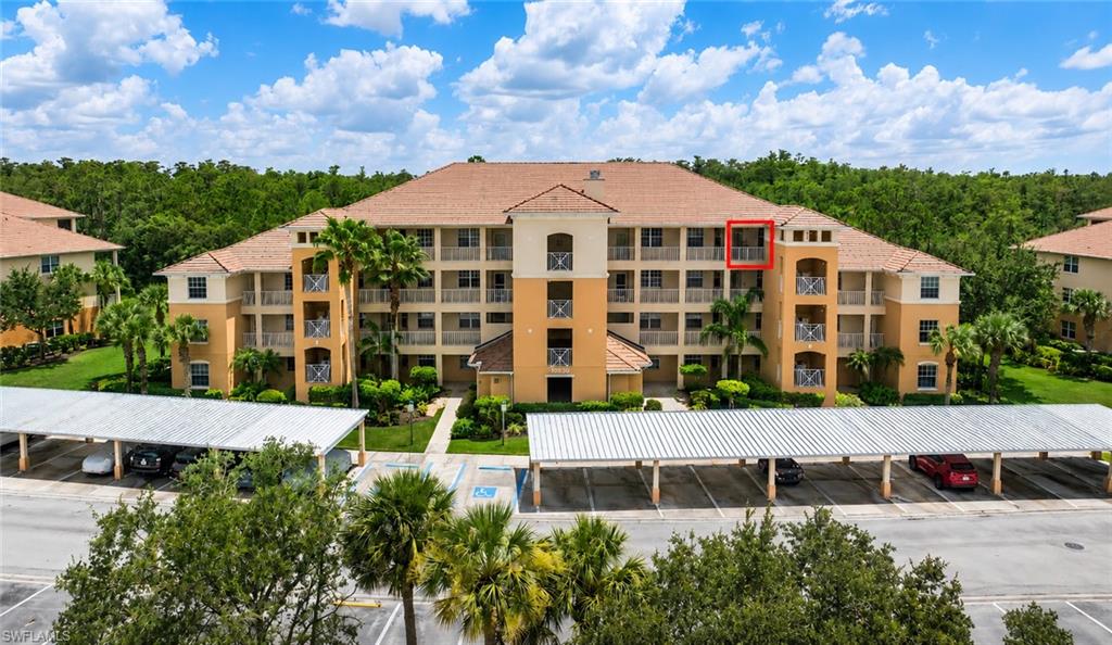 Welcome to 10530 Amiata Way #405, the desirable Santa Cruz model, a bright and inviting top floor condo located in the gated 55+ community of Pelican Preserve in Gateway. This beautifully maintained 2 bedroom, 2 bathroom residence features a glass front door that welcomes in abundant natural light, soaring vaulted ceilings, and an open, airy feel throughout. Step onto the screened lanai overlooking a lush, peaceful preserve, creating the perfect setting to relax and enjoy the Florida lifestyle. Offered turnkey fully furnished and move in ready, the condo also features a newer water heater, detached locked storage unit, and covered carport parking. Pelican Preserve is a golf cart friendly community known for its incredible resort style amenities, including a clubhouse, community pools, fitness center, tennis, pickleball and badminton courts, golf, basketball, volleyball, softball, lawn bowling, game room, theater, sauna, spa, steam room, arts and crafts studio, library, business center, restaurant, playground, pier, beach area, and beautiful butterfly garden. Ideally situated just off Treeline Avenue, this location puts you minutes from shopping, dining, I-75, and approximately 20 minutes from Southwest Florida International Airport. Whether you are looking for a full time residence or seasonal Florida getaway, this turnkey condo offers peaceful preserve views, an active resort lifestyle, and an exceptional Southwest Florida location.