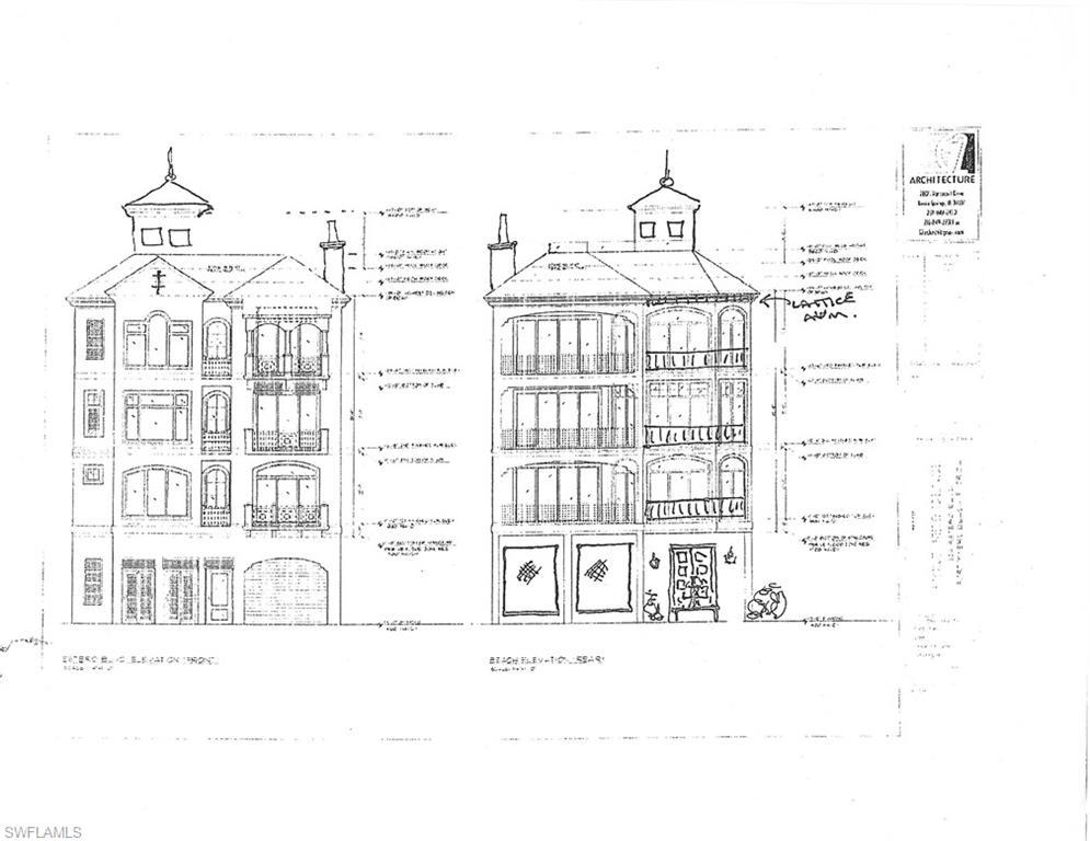 HUGE PRICE REDUCTION FOR FAST SALE.  VERY UNIQUE LOT PROVIDING MAJOR DEVELOPMENT OPPORTUNITY FOR BUILDERS AND INVESTORS DUE TO ITS EXCELLENT LOCATION AND UNIQUE ZONING OF THIS LOT IN THE NORTH END OF ISLAND. Zoned RPD allows for the building of a large single home , or multi-unit luxury beachfront condominium with over 3000-4000 sf per unit up to three units, total 13000 sf under air,  52 feet fourth floor ceiling height and 62 feet building height feet was approved by the town.  One of the floor plans showing here was approved by the town.  A floor plan with four stories and three large units building with unobstructed gulf view AND bay view.   Walking distance to Time Square and Bowditch Point Park. Some of the photos are digital concepts of elevations. All zoning questions and uses should be verified with the Town of Fort Myers Beach.