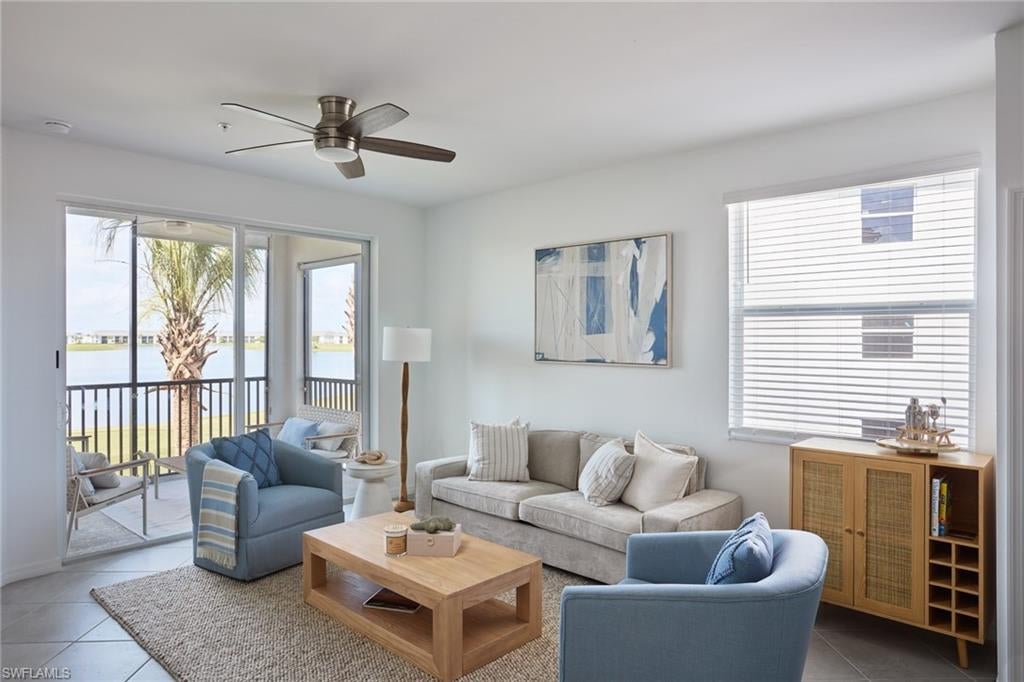Step into luxury and comfort with this beautiful,3 bedroom, 2 bath Carolina Floorplan condo, meticulously designed for your utmost enjoyment. Every detail exudes elegance, from the tasteful decor to the breathtaking scenic views that greet you as you enter. Located just moments away from the amenity center, which features tennis, pickleball, bocce, fully attended fitness center, a rejuvenating spa, and a resort-style pool with a bar and grill, you'll have access to the ultimate in relaxation and recreation. As an added bonus, full club membership is transferable and includes optional golf privileges, allowing you to indulge in your favorite sport whenever the mood strikes. One of the standout features of this home is its Southwest facing, screened lanai, offering unparalleled views of stunning sunsets over The National's golf hole #9 and the largest lake in the community. Discover why Ave Maria ranks as the 16th fastest selling community in the entire United States. Schedule your visit today and experience firsthand the unmatched lifestyle and beauty this home has to offer.
