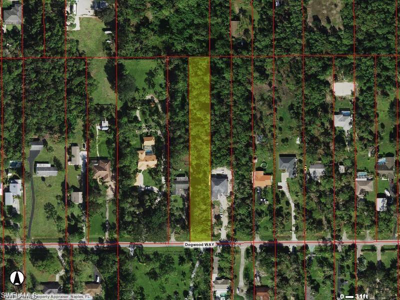 Rare opportunity to own over 1 acre of land, so close to Old Naples and the Beach. at this low price and with no HOA.  Dogwood Way is only 2 blocks South of Pine Ridge Rd and West of Logan Blvd.  Million-dollar houses are being built on this Beautiful Street.  Restaurants, Shopping, Medical and other services are around the corner.  The Lot shows in the Collier County Records with a Flood Zone Code X500.  Great Location !!!