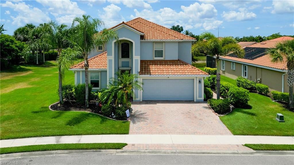 Welcome to your dream home in Bella Vida, one of Cape Coral’s most desirable gated communities! This impressive 5-bedroom, 3-bath residence offers over 3,300 sq ft of living space and is the largest home currently available in the community, perfectly positioned on a serene lakefront corner lot at the end of a quiet cul-de-sac.
Enjoy peace of mind with major upgrades already completed, including a new metal roof (2023), seamless gutters, and a generator hookup. The home is located outside of a flood zone, adding even more value and security. Inside, you’ll find a thoughtfully designed layout with LVP flooring and tile throughout the main living areas and bathrooms, combining durability with modern style. The expansive kitchen has been beautifully updated with newer cabinets, granite countertops, and stainless steel appliances, and is ideal for entertaining, featuring abundant storage and plenty of room for gathering with family and friends. Step outside to a widened driveway and a generous backyard with ample space to build your dream pool, all while enjoying peaceful lake views. This property also includes a 3-car garage and benefits from lower HOA fees while still offering exceptional community amenities: a resort-style pool, clubhouse, fitness center, basketball and tennis courts, plus internet and cable included. This is Florida living at its best—space, upgrades, location, and lifestyle all in one exceptional home.