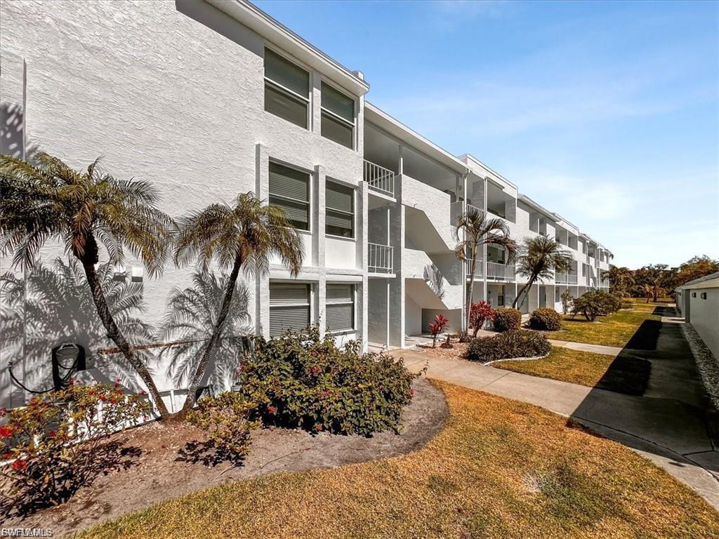 This 2 bedroom, 2 bathroom condo located in Bermuda Club is a great location to enjoy seasonally or all year.  You'll love the South Fort Myers location; close to beaches, shops, restaurants, golf courses, and downtown.  This quaint community only has 65 units where neighbors enjoy game nights and fun get togethers.  The two spacious bedrooms, open great room, and glass enclosed lanai with views of the nicely landscaped courtyard and community pool/clubhouse will be appreciated.  Whiskey Creek is on Bermuda Club property giving you opportunity to fish, kayak, or enjoy the manatees and birds that frequent the creek.  This condo is furnished and has all contents included, making it easy for a quick move in.  There is a common elevator for convenience and an assigned covered carport spot plus plenty of guest parking.  The HOA fee covers water, sewer, lawncare, pest control, amenities, and building exterior/roof maintenance.  There is no age restriction in Bermuda Club and owners are permitted to have one dog or cat.  Buildings have recently been painted, new pavers for the walkways installed, and the front entry sign updated.  Cash Buyer or Seller Financing Will Be Considered.