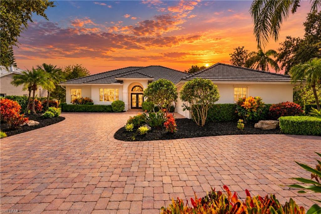 Come see this fantastic and spacious lakefront home with 3 bedrooms, den and 2.5 baths on an estate sized lot. Gorgeous heated pool and spa with southern exposure and great lake views.  Many special features include a large great room with high ceilings, electric and manual hurricane shutters, renovated kitchen with high end appliances, replaced plumbing piping, all solid core interior doors, crown molding ,  circular paver driveway and and an oversized garage.  Longshore Lake is a premier North Naples gated community with an 88 acre lake for boating , fishing and kayaking, a clubhouse with restaurant , bar and outdoor dining, fitness center and 8 Har Tru tennis courts, 4 pickleball courts and miles of walking paths.
Clubhouse being renovated for 2027.  Seller to provide a one year Home Warranty at closing
