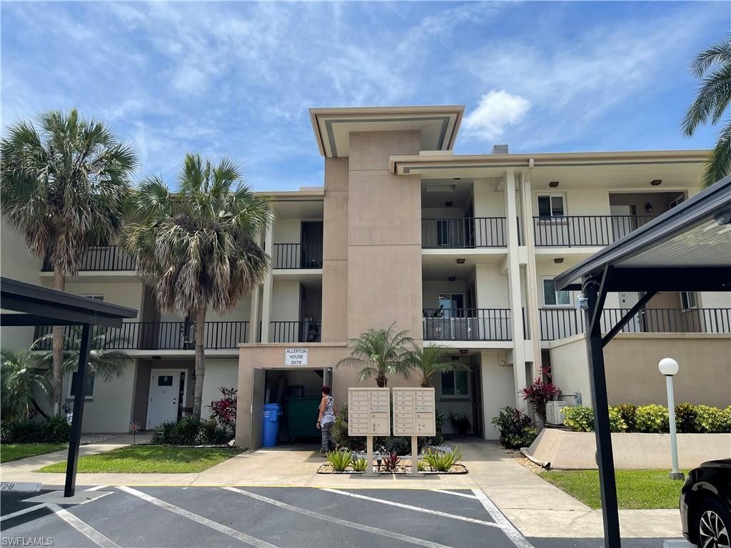 NOW IS THE TIME TO BUY AT THIS PRICE! All the Major Updates are Completed for You!  This 1 Bed, 1 Bath Condo is in the Heart of Ft Myers.  All the Mechanics are Solid with AC Replaced in 2024, Hot Water Tank in 2022, NEW Carpet in May, 2026, NEW Fridge in May 2026, Fresh Paint in May 2026!  Corian Countertops and SS Appliances.  Impact Windows in Kitchen and Bedroom.  Screened-In Balcony has Matching Tile Flooring and Roll-Down Shutters.  Great Spot to have Your Morning Coffee or an Evening Glass of Wine! Water and Cable are Included in your HOA!  No need to worry about moving furniture or bringing up groceries, There IS an Elevator!  Comes with 1 Covered Parking Spot and a Separate Storage Unit.