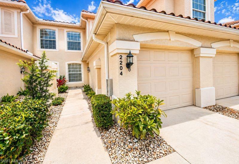 Welcome to your slice of Southwest Florida paradise in the highly sought-after Sago Pointe at Copperleaf! This beautifully maintained 3-bedroom, 2-bath first-floor coach home offers the perfect blend of comfort, natural light, and serene golf course views.

Step inside to a bright, open-concept living space featuring vaulted ceilings, neutral tones, and an abundance of natural light. The spacious living room flows seamlessly to a screened lanai overlooking lush landscaping and the fairway—ideal for morning coffee or evening relaxation. The kitchen is clean and functional with ample cabinetry, solid surface counters, and a cozy breakfast nook framed by large windows. A separate dining area with tray ceiling and elegant lighting provides the perfect setting for entertaining.

The primary suite is a private retreat with large windows, generous closet space, and an en-suite bath featuring dual vanities, soaking tub, and separate shower. A split-bedroom layout ensures privacy for guests. Additional highlights include tile in main living areas, plush carpeting in bedrooms, living room, and dining room, in-unit laundry, and an attached garage for convenience and storage.

Located in the bundled golf community of Copperleaf, residents enjoy championship golf, resort-style pool, fitness center, tennis, dining, and a vibrant social lifestyle—all just minutes from beaches, shopping, dining, and Southwest Florida International Airport.

This is low-maintenance Florida living at its best—perfect for seasonal or year-round enjoyment.