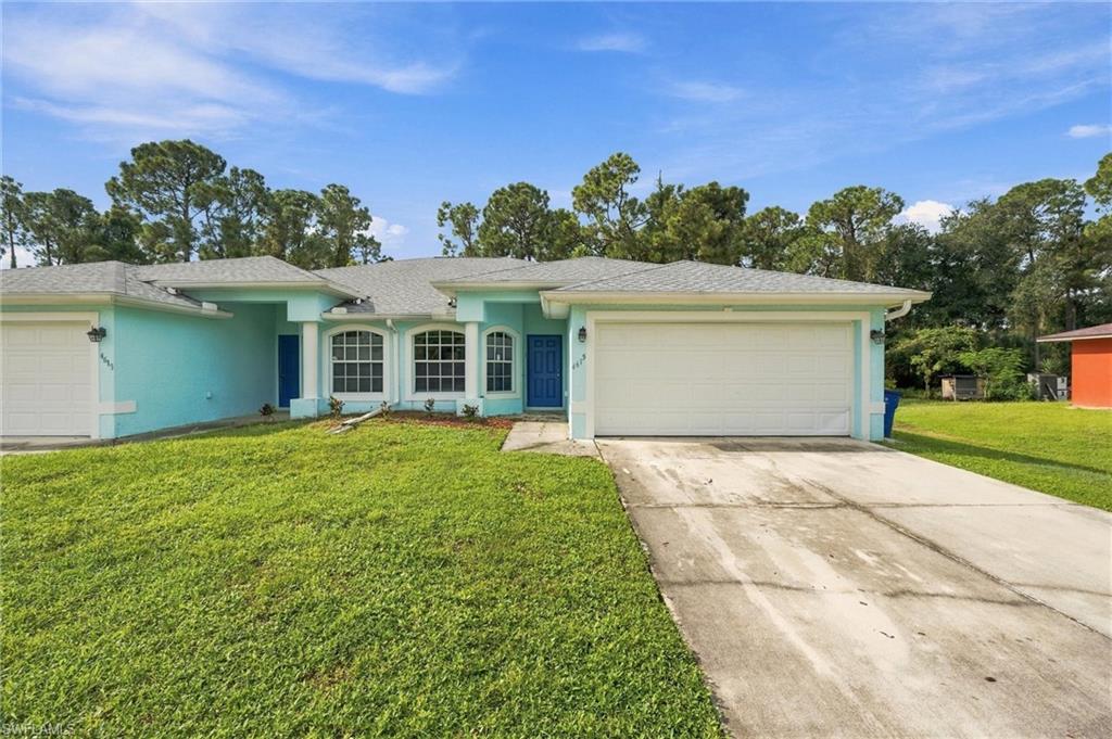 Quick and easy approval process!
Only one side remains available at $1,595 per month and is ready for immediate occupancy! The 4615 side of this spacious duplex offers approximately 1,256 square feet with 2 large bedrooms, 2 full bathrooms and an oversized attached two-car garage.
The split-bedroom floor plan provides excellent separation and privacy, while high ceilings and an open layout give the home a comfortable, spacious feel. The main living area offers plenty of room for larger furniture and opens to the private screened patio, providing additional space to relax and enjoy the outdoors.
The kitchen features generous cabinet and counter space, a convenient breakfast bar, double sink and appliances, with an adjoining dining area surrounded by large windows that bring in plenty of natural light. Tile flooring runs through the kitchen, dining area and main hallway, with laminate flooring in the living areas.
Both bedrooms offer good space and privacy, and the home includes two full bathrooms, including one with a tub/shower combination and another with a walk-in shower.
The attached two-car garage provides secure parking plus valuable storage space.
Conveniently located near State Road 82, I-75 and the Gateway area, with easy access to shopping, dining, Fort Myers, Southwest Florida International Airport and major employment and commuter destinations.
$1,595 per month — move-in ready with a quick and easy approval process for qualified applicants.