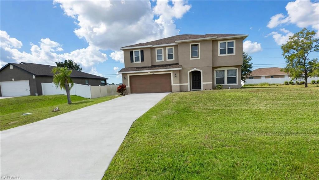 Welcome to this impressive two-story house located at 1156 NW 1st Ave, Cape Coral, FL 33993. This spacious home accords 2,922 square feet of living space, accommodating three comfortable bedrooms and two and a half bathrooms, making it a superb setting for a variety of living arrangements.

As you approach the property, you will notice the neat facade and well-maintained exterior. The home is set on a generous 0.23-acre lot with lush green lawns, providing ample outdoor space for various activities and potential landscaping projects. 

Upon entering, you are greeted with a thoughtfully designed interior that showcases ample space for both relaxation and entertainment. The open floor plan allows for a seamless flow between the living areas, ensuring ease of movement and interaction. The large windows throughout the home provide plenty of natural light, enhancing the warm and welcoming atmosphere.

The kitchen, a central feature of the house, is designed to cater to both everyday dining and special occasions. Its spacious layout and potential for customization make it an superb space for culinary enthusiasts or those who enjoy hosting gatherings.

The bedrooms accord comfortable retreats, with sufficient space for furnishings and storage. The primary bedroom includes an en-suite bathroom, adding a touch of luxury and convenience. The additional full and half bathrooms are designed for functionality, ensuring comfort and ease for residents and guests.

One of the highlights of this property is the screened patio, visible from the photos, which provides a wonderful space for enjoying the outdoors while being sheltered from the elements. This area is appropriate for morning coffees, evening relaxation, or entertaining guests in a serene environment.

The surrounding area of Cape Coral is known for its beautiful landscapes and convenient access to various amenities. Whether you're exploring local shops, dining options, or recreational activities, you'll find that this location accords a balanced lifestyle with both tranquility and convenience.

In summary, this property at 1156 NW 1st Ave presents a wonderful opportunity to own a spacious and adaptable home in a desirable Cape Coral neighborhood. With its ample living area, thoughtful layout, and inviting outdoor space, this house is ready to welcome its new owners into a place of comfort and potential.

Photos may be virtually staged/AI-rendered - artist concept only, finishes not incl. Yr Built 2007 per Lee Co PA, sq ft/lot per county. Info deemed reliable but not guaranteed. Buyer to verify square ft, lot, taxes, flood, zoning & permits with Lee Co & City of Cape Coral.