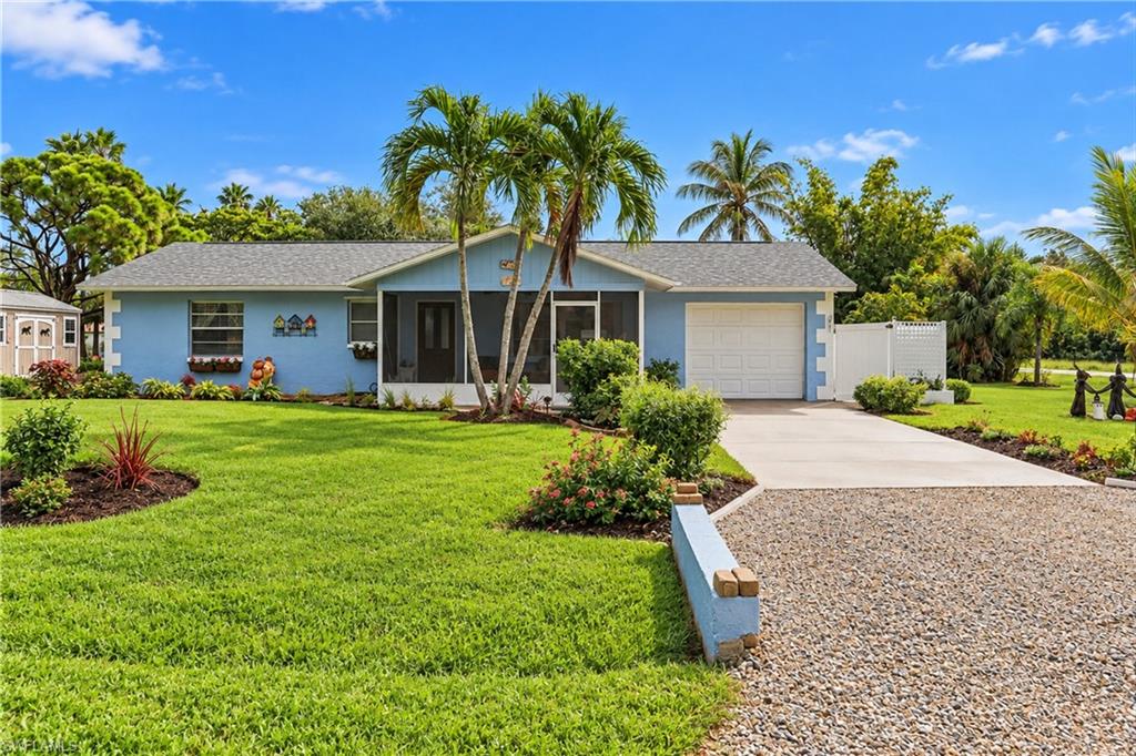Welcome to your own charming piece of paradise in Bokeelia! This beautifully remodeled 2 bedroom, 2 bathroom, 1 car garage home sits on an impressive 0.46 acre lot. Not in a flood zone, this property offers the added benefit of no required flood insurance, along with ample space and endless possibilities to make it your own. Step inside to a thoughtfully updated interior featuring a beautifully remodeled kitchen with stainless steel appliances, updated bathrooms, new flooring, and numerous important improvements throughout. Major updates include a new septic system, complete repiping, electrical updates with a new electrical panel. The home also features a new roof installed in 2022, providing additional peace of mind regarding the property's major components. Outside, the oversized lot offers room to create the lifestyle you've been looking for. There's plenty of space for a future pool, and RV or boat parking. For added convenience and peace of mind, the property also features a wired generator hookup, making it easy to connect a portable generator when needed. Whether you're searching for a full-time residence, vacation getaway, or investment opportunity, this adorable Bokeelia home offers a rare combination of charm, modern updates, a spacious lot, and room to make it your own. Come experience the relaxed Bokeelia lifestyle and see everything this special property has to offer!