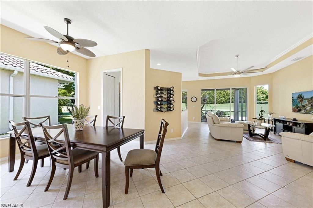 Experience effortless Florida living in this beautifully maintained two-bedroom plus den single-family home, perfectly positioned to capture sweeping golf course views. Move-in ready and thoughtfully designed, the residence welcomes you through a charming enclosed front entry that opens into a light-filled, open-concept interior with stylish, inviting finishes. The kitchen is equipped with stainless steel appliances, while the main living areas feature elegant porcelain tile flooring. The bedrooms offer the warmth of bamboo wood floors, creating a comfortable and refined retreat. This home includes a deeded social membership, allowing for golf access from May through October, along with year-round enjoyment of exceptional community amenities such as a clubhouse, resort-style pool, fitness center, and on-site dining. Ideally located just minutes from downtown Naples famed Fifth Avenue, you’ll be close to upscale shopping, fine dining, and the beautiful white-sand beaches along the Gulf—offering the ultimate Southwest Florida lifestyle.
