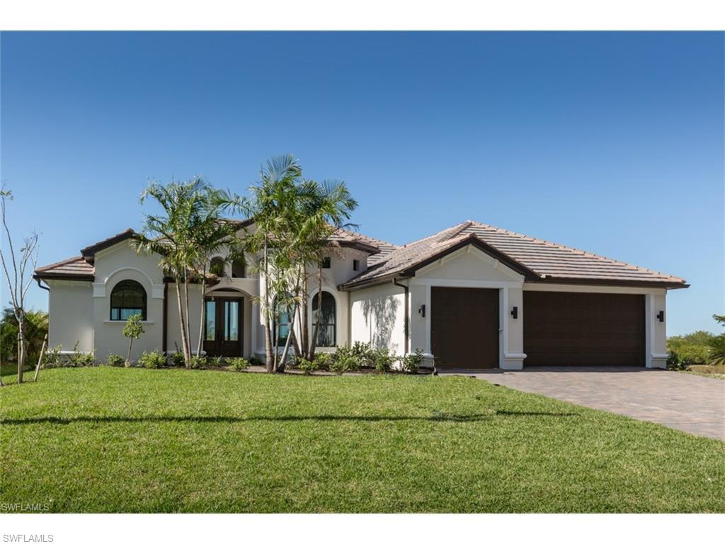 NEW Custom Home by Frey & Son Homes! DIRECT GULF ACCESS! Offering an open floor plan with 4 bedrooms, 3 baths, formal dining/den, impact resistant doors/windows, 10' sliding doors to lanai, 8' interior doors and a 3 car garage.  Open kitchen has casual dining area and breakfast bar, stainless appliances, 42" cabinets and pantry. The luxurious spa-like master bath offers 2 walk-in closets and soaking tub. This home has exquisite finishes and offers unsurpassed quality! Granite throughout, tile surround in tubs/showers, tile in main areas and plush carpeting in bedrooms. Enjoy the beautiful sunset from the lanai or from the screened in pool which offer spectacular water views!